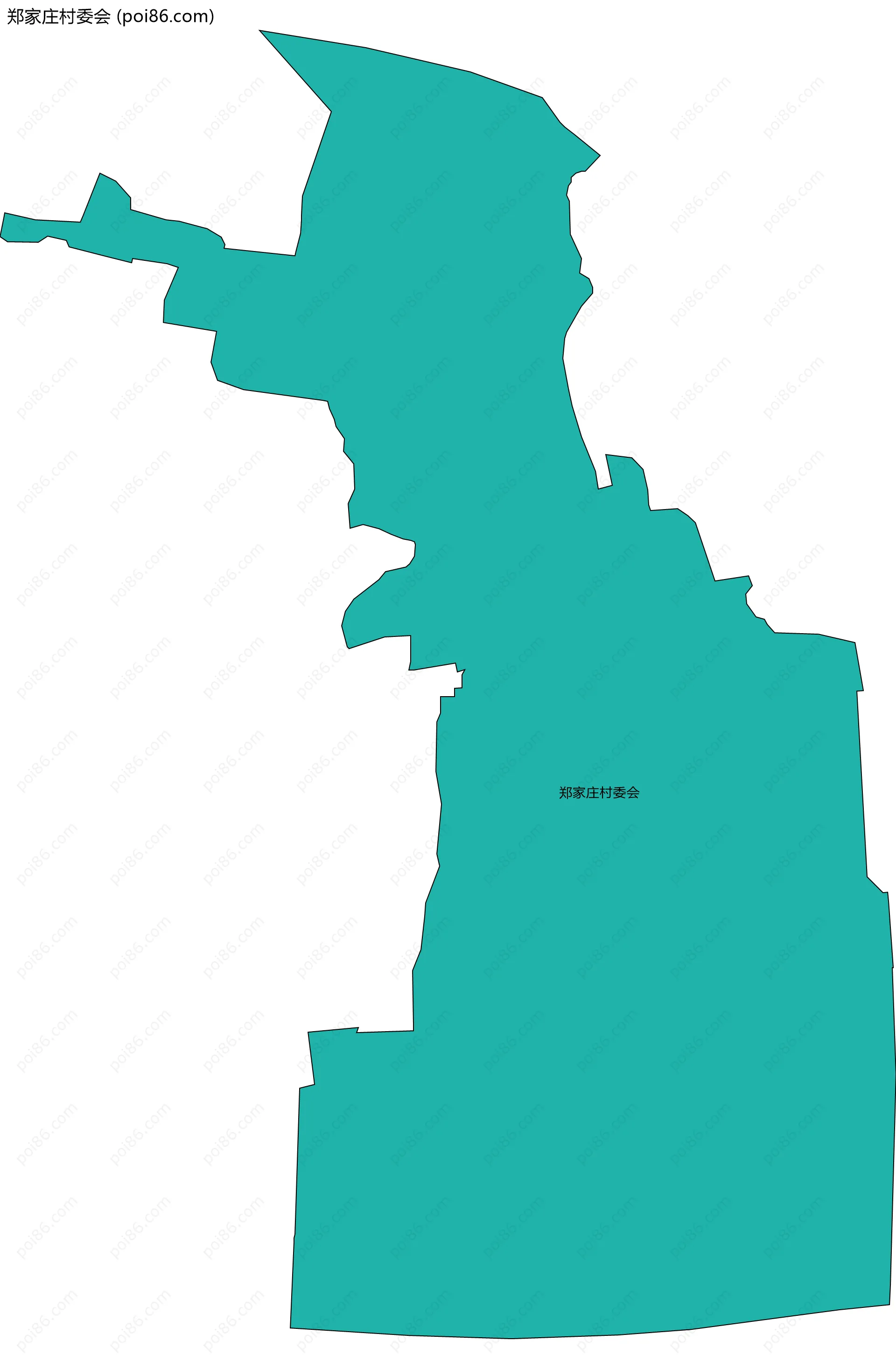 郑家庄村委会边界地图