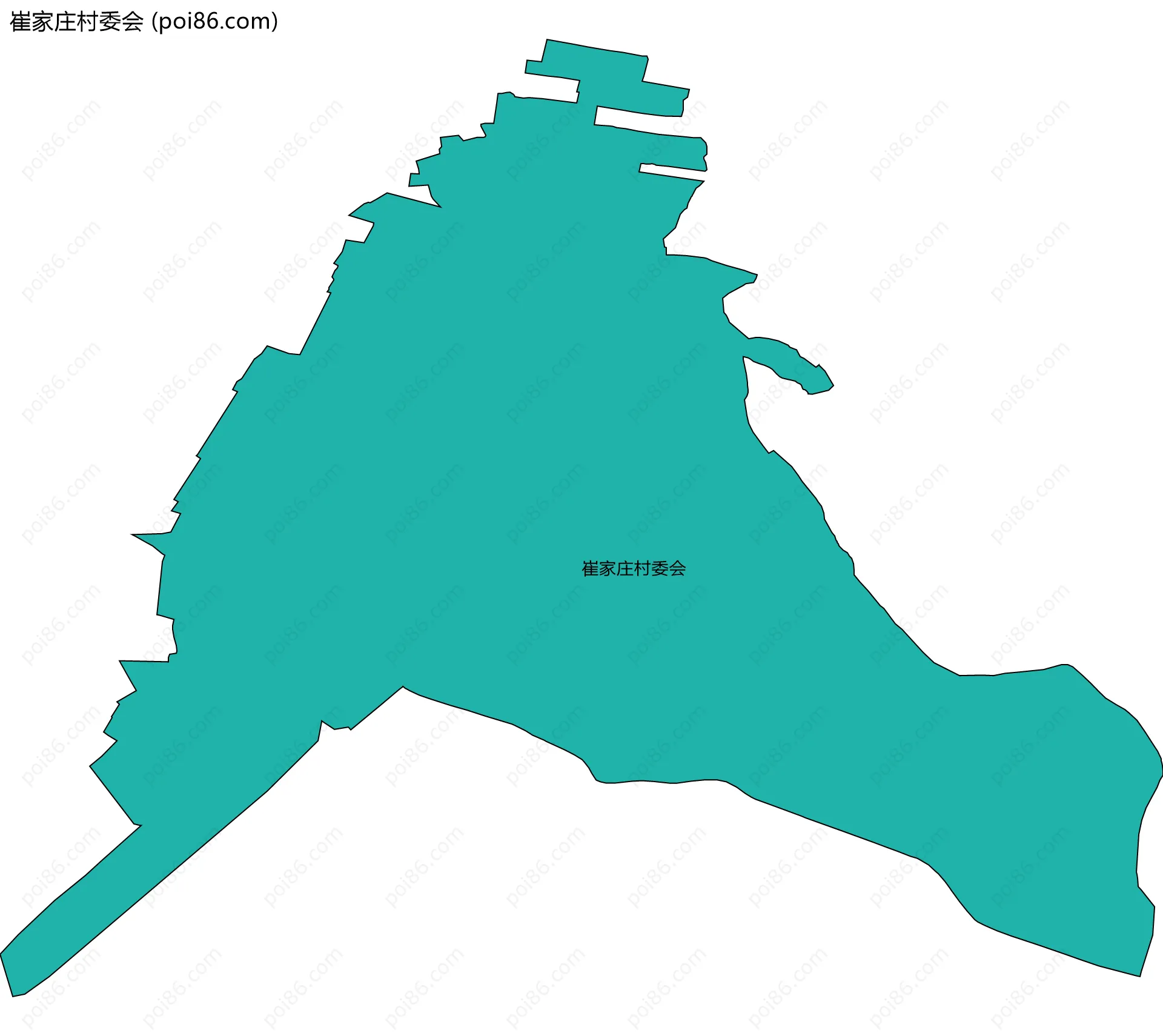 崔家庄村委会边界地图