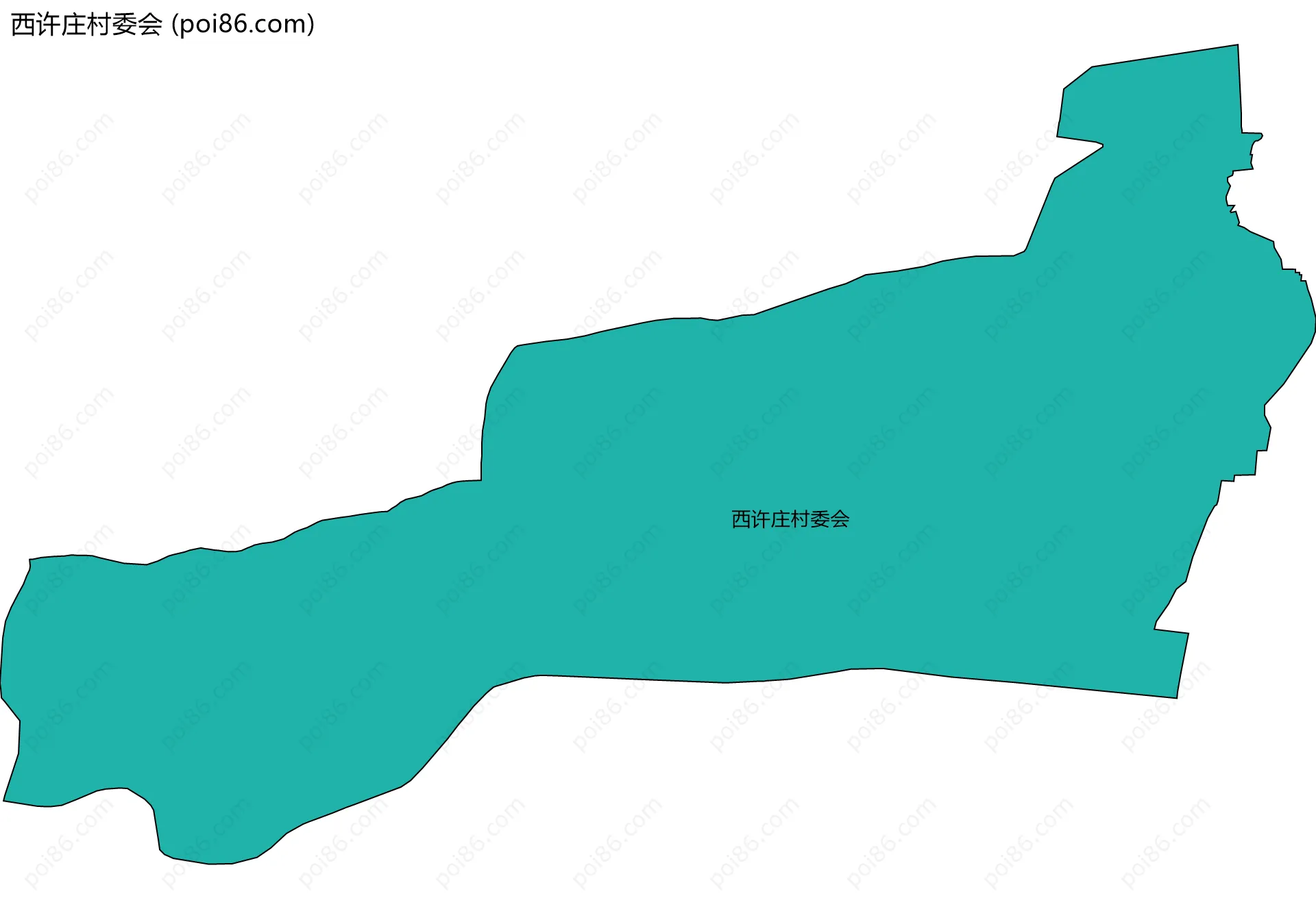 西许庄村委会边界地图