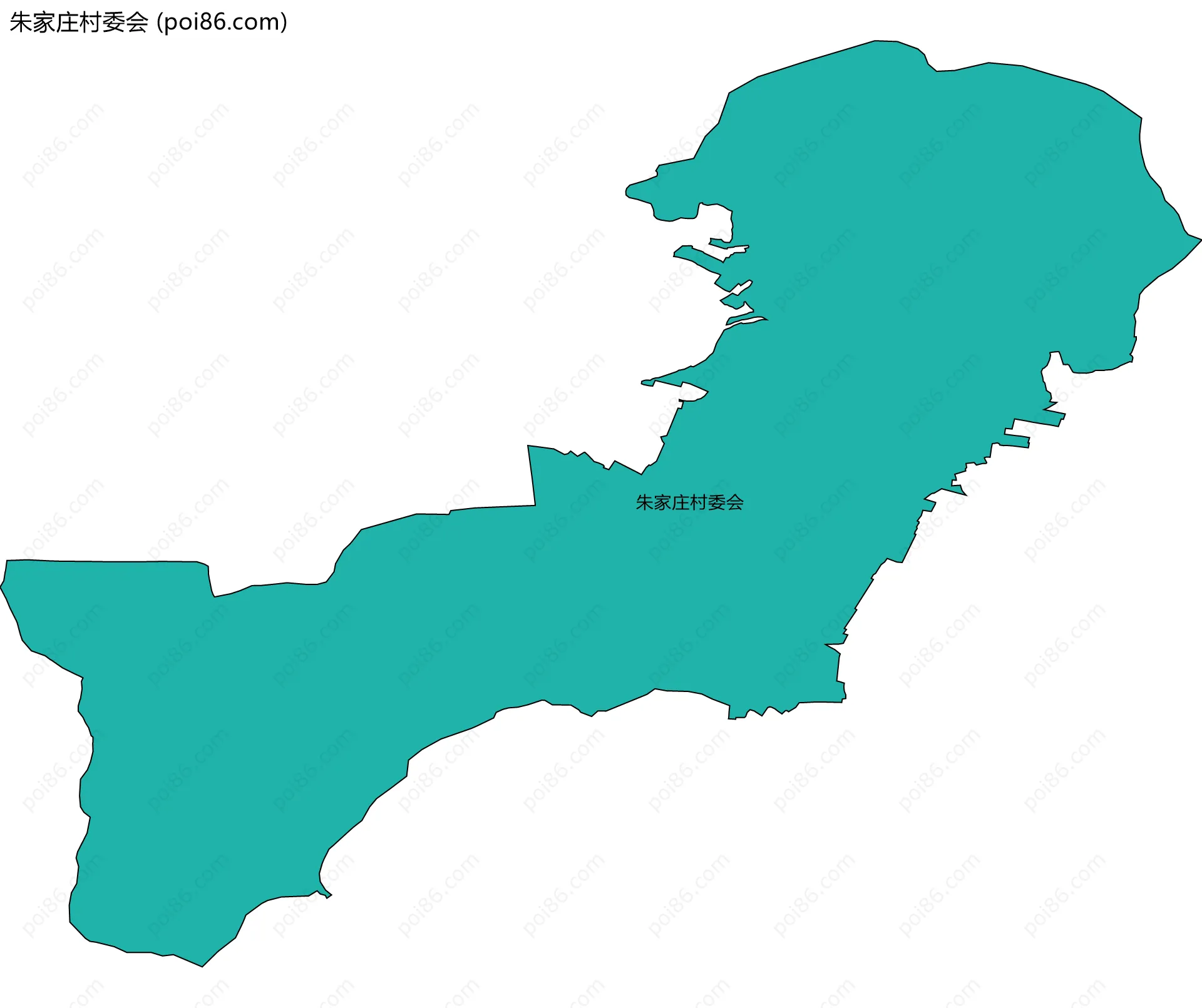 朱家庄村委会边界地图