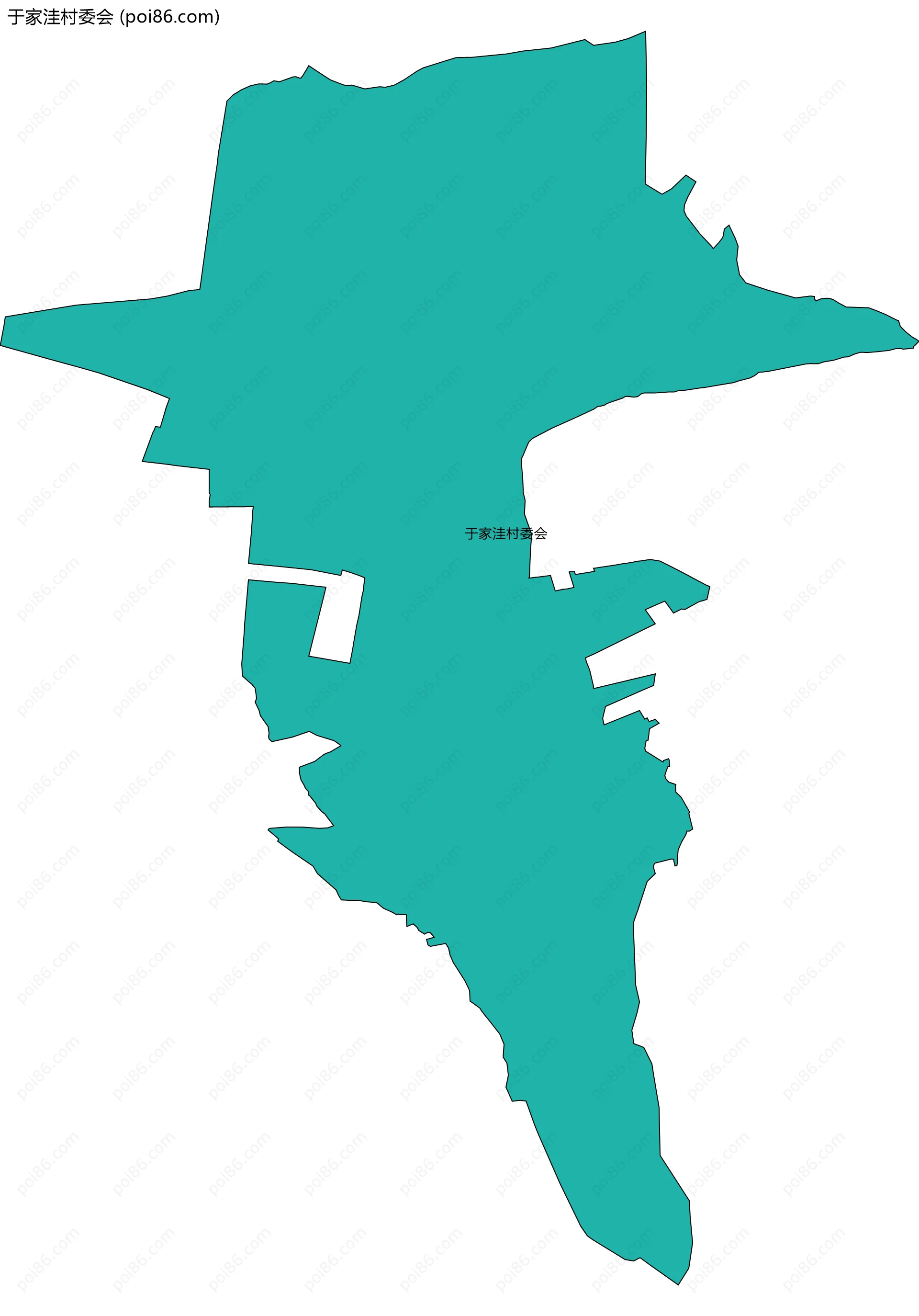 于家洼村委会边界地图