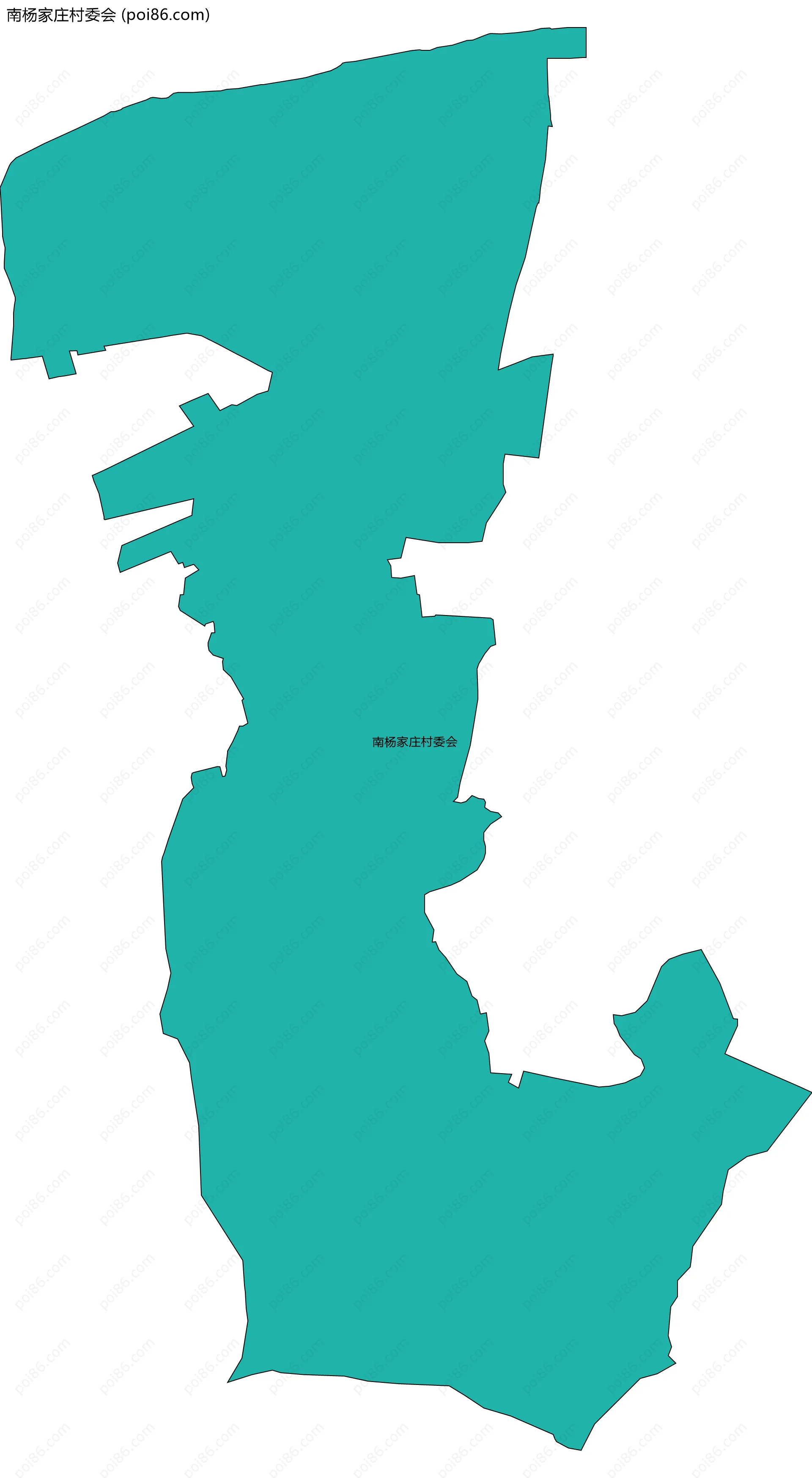 南杨家庄村委会边界地图