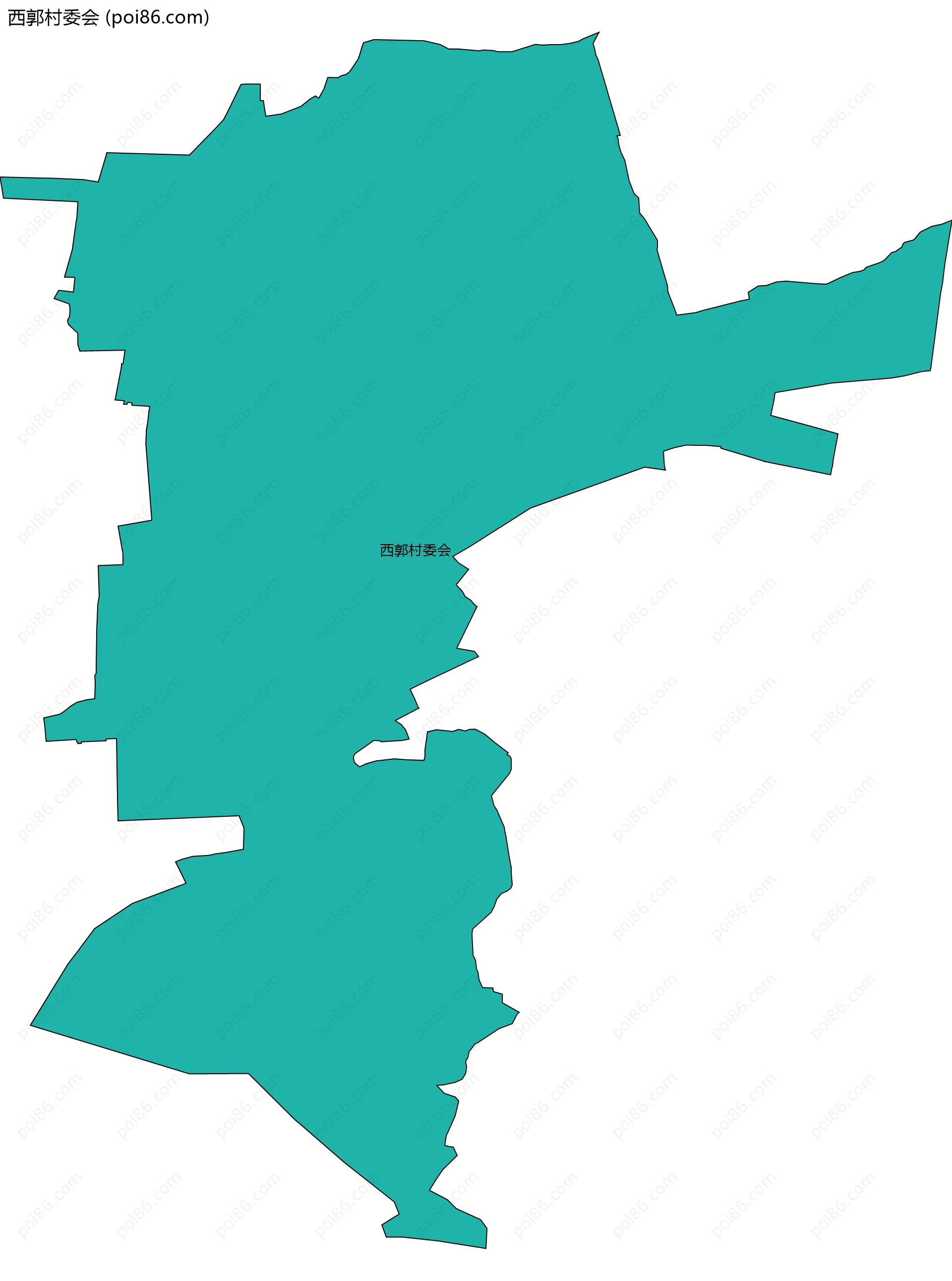 西郭村委会边界地图