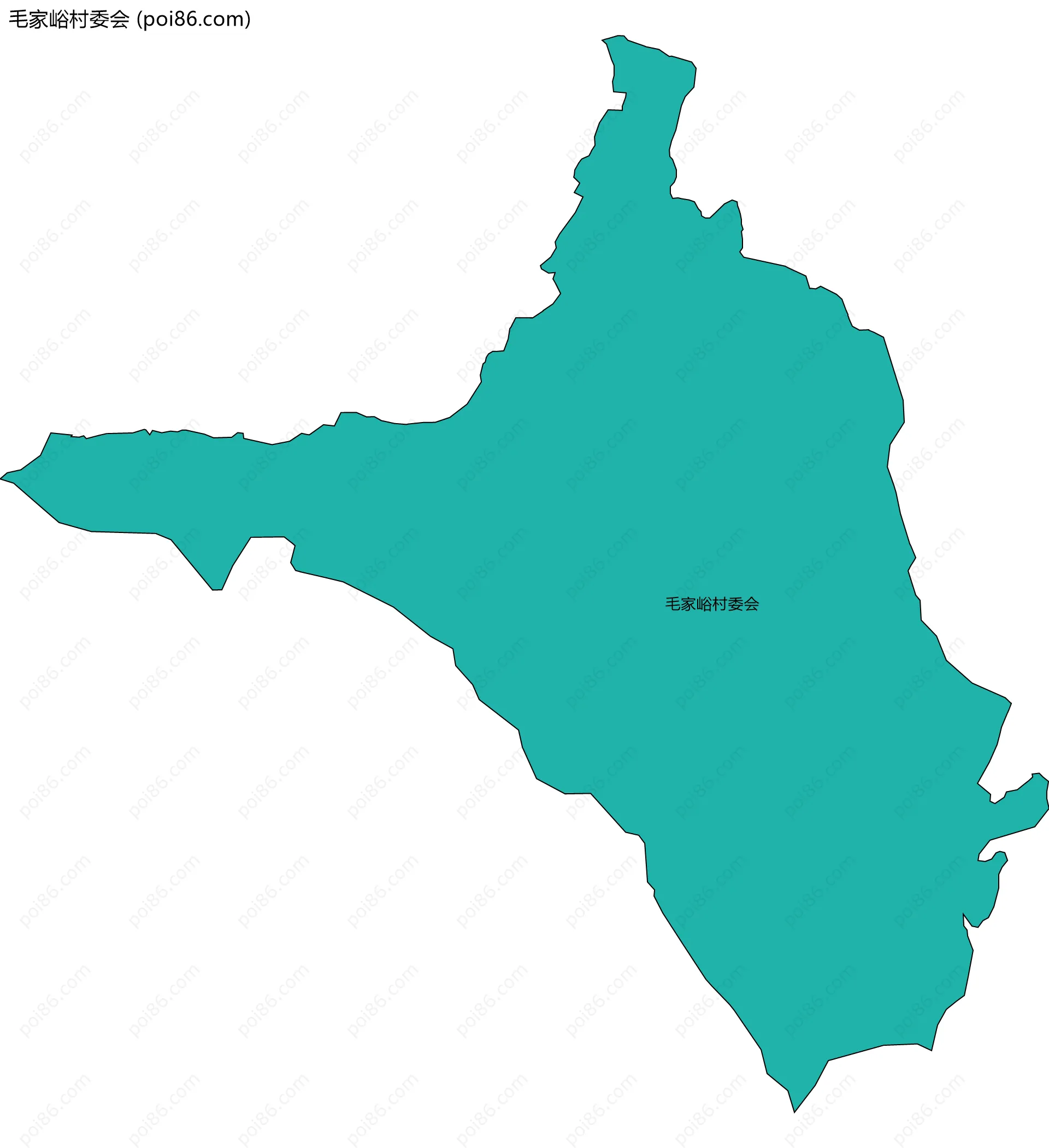 毛家峪村委会边界地图