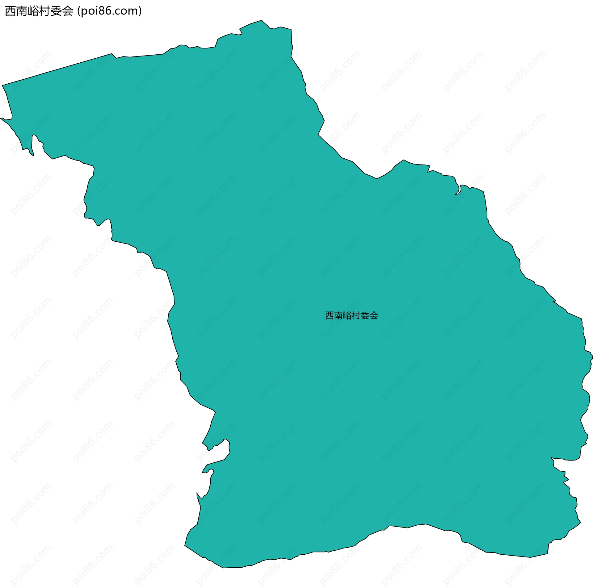 西南峪村委会边界地图