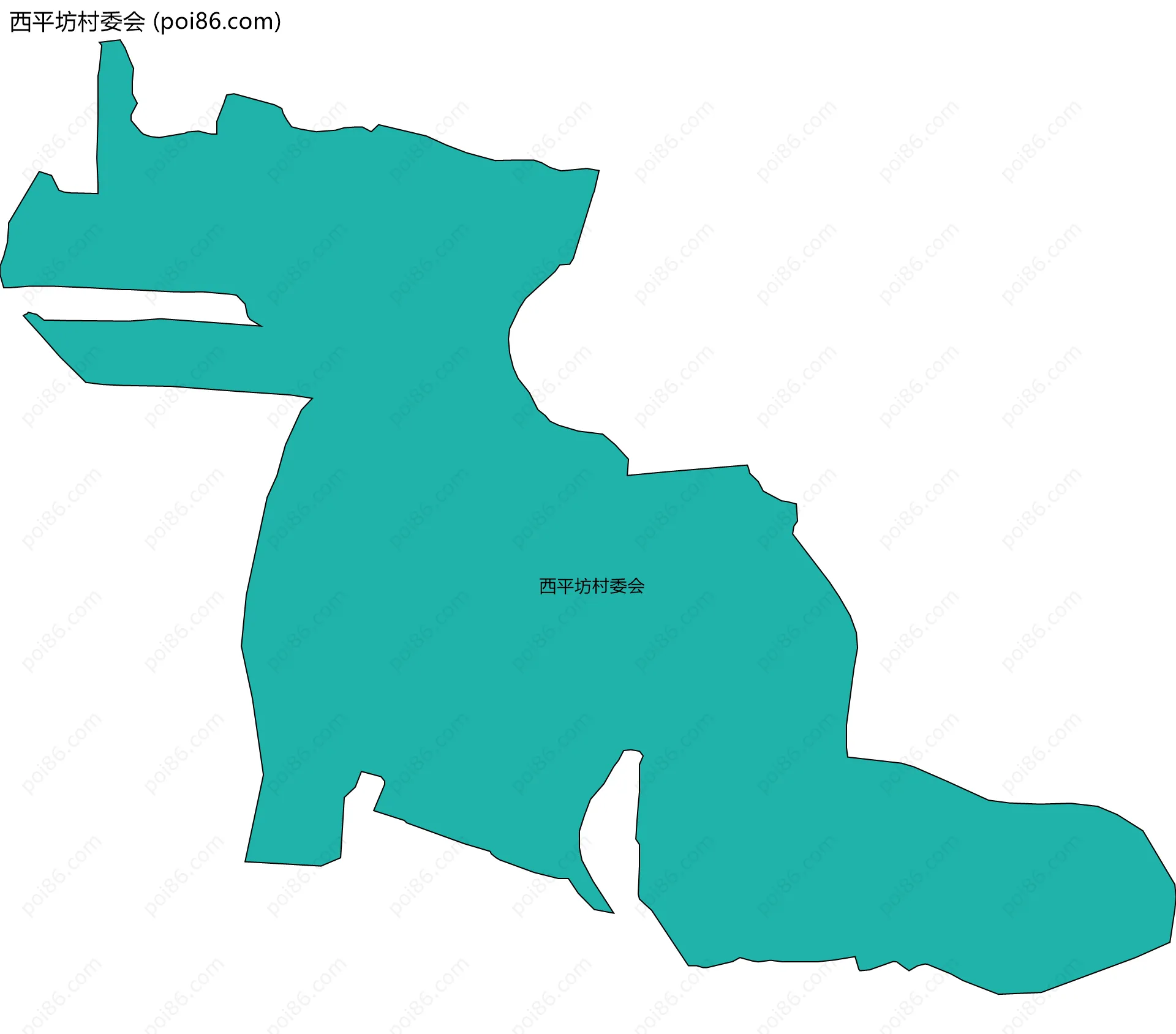 西平坊村委会边界地图