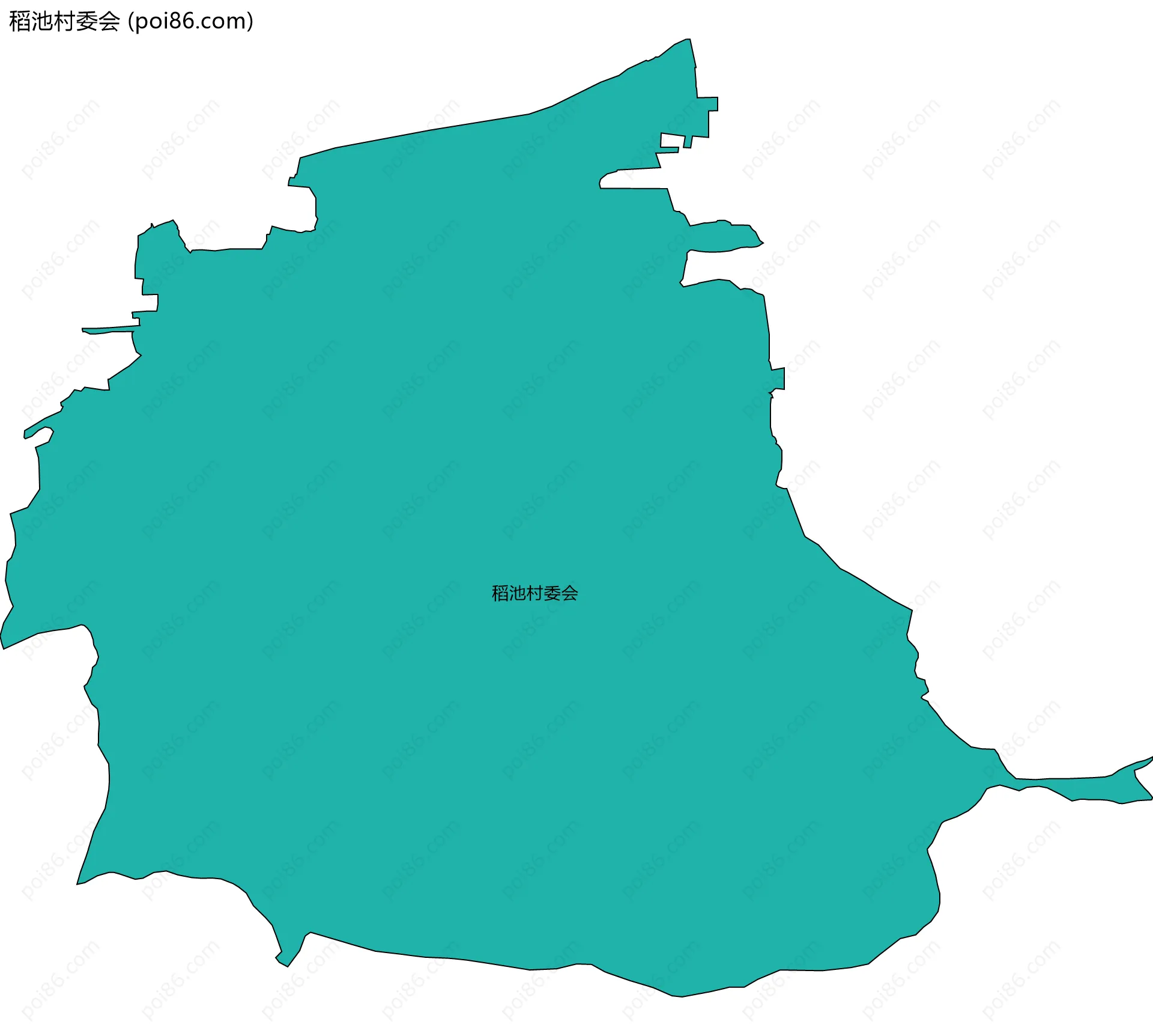稻池村委会边界地图