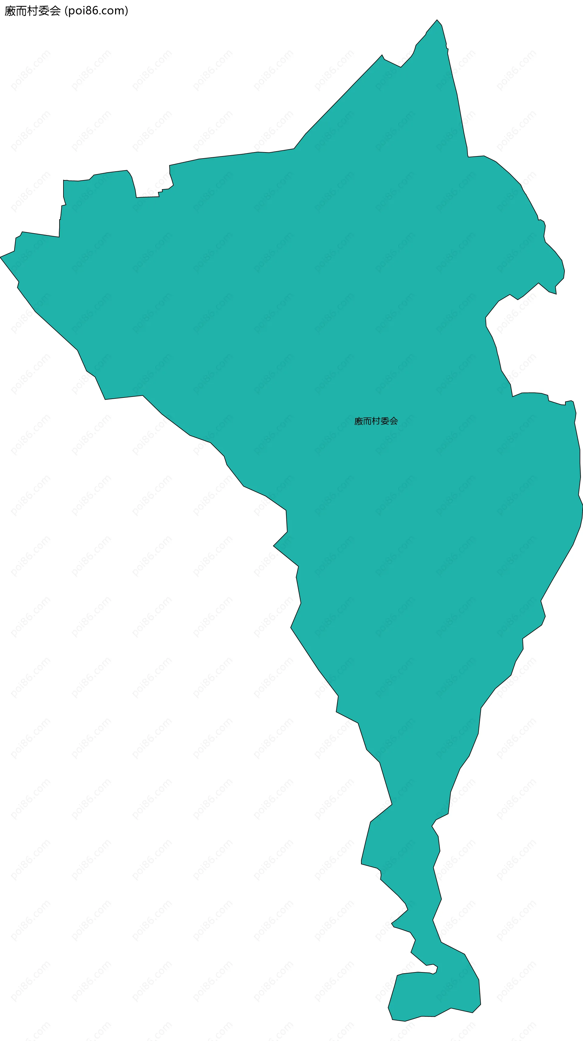 廒而村委会边界地图