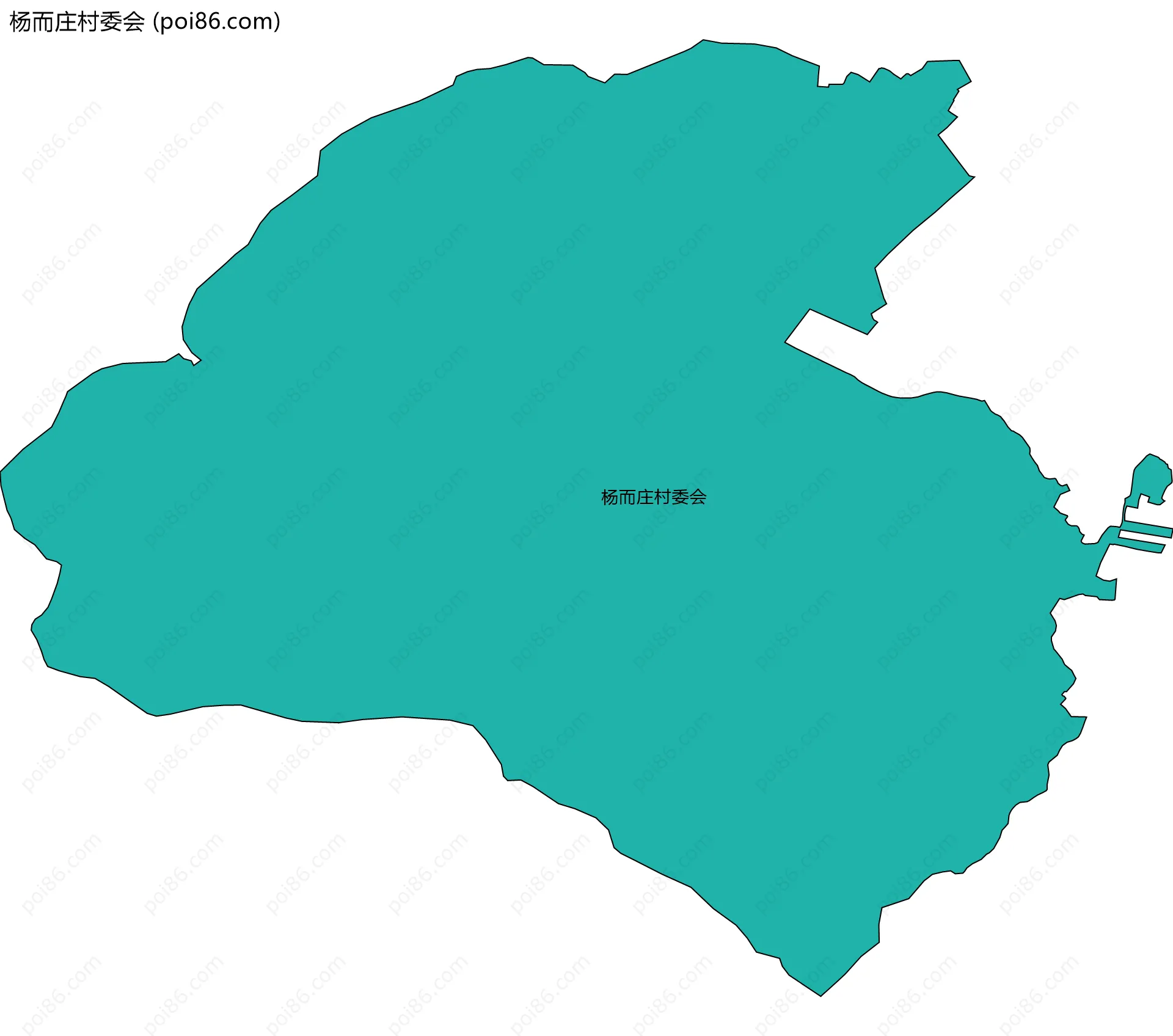 杨而庄村委会边界地图