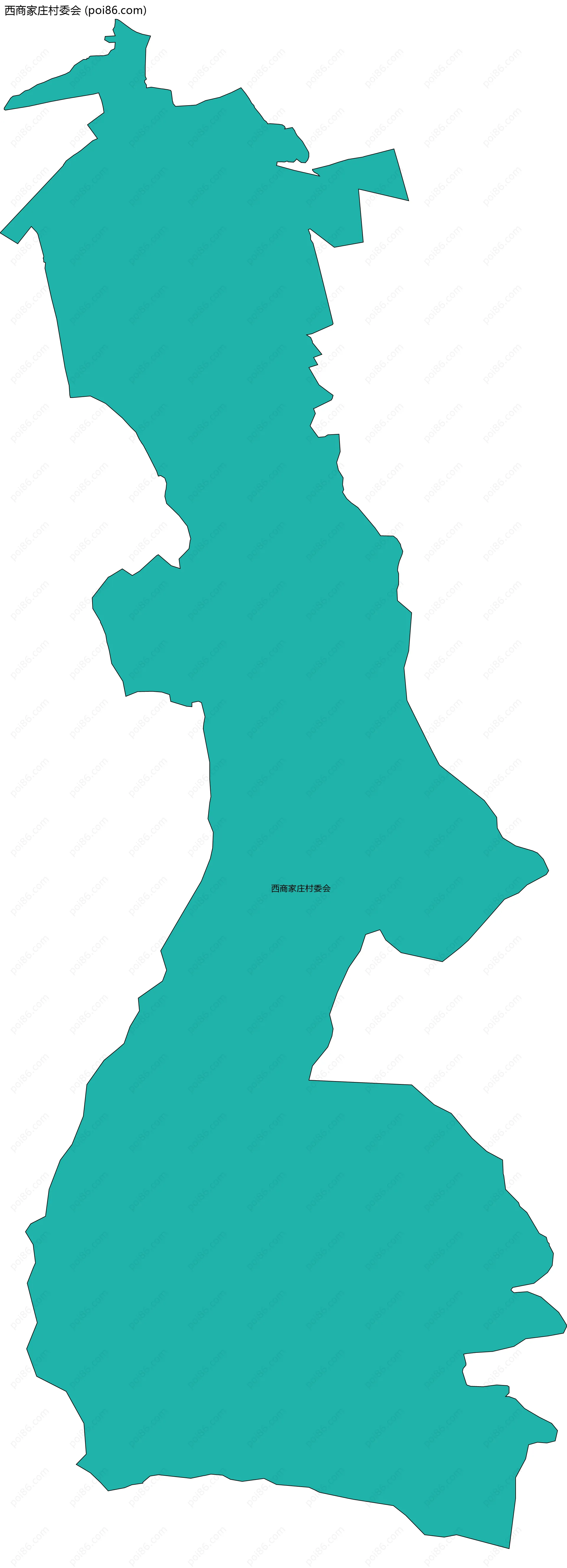 西商家庄村委会边界地图