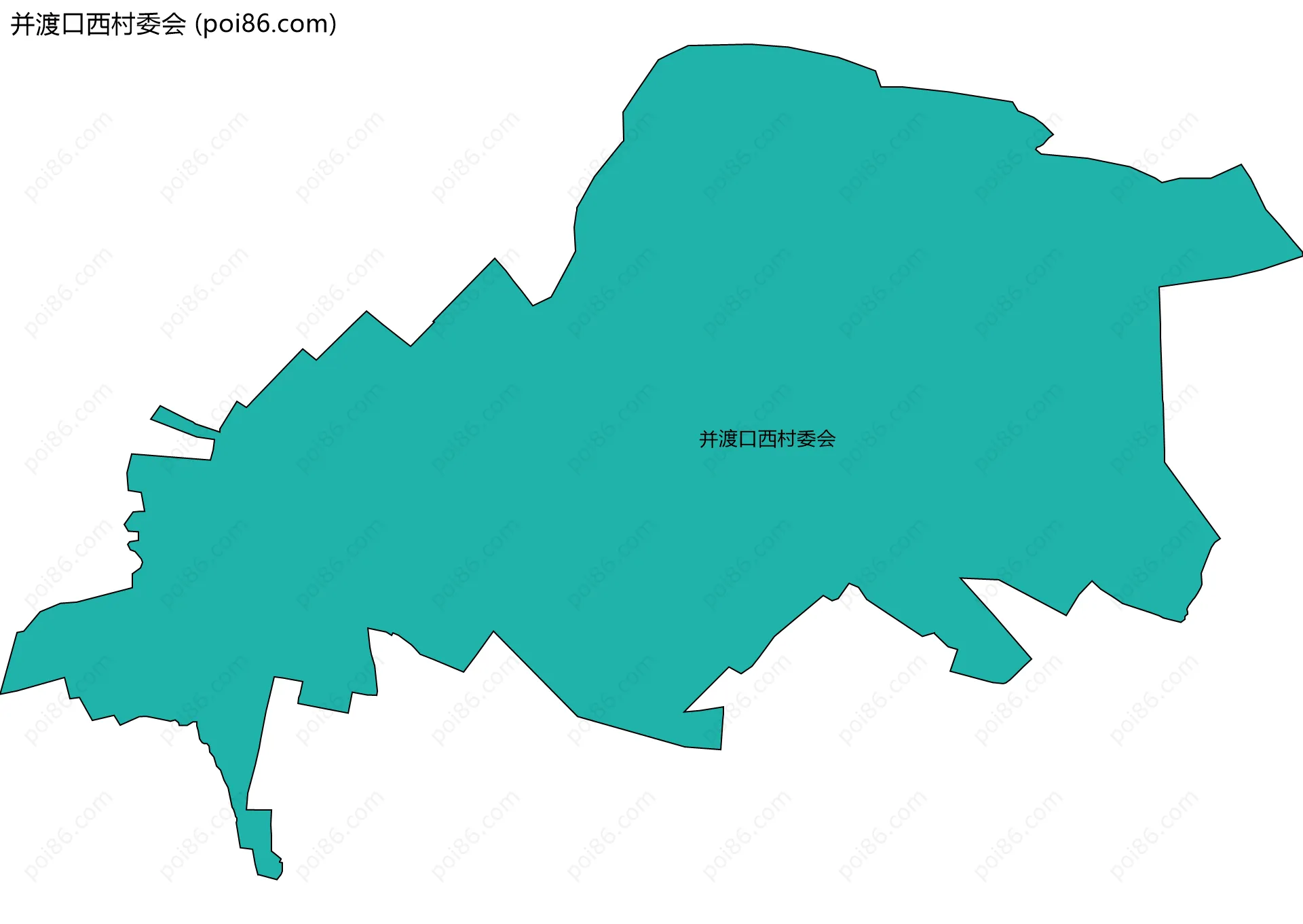 并渡口西村委会边界地图