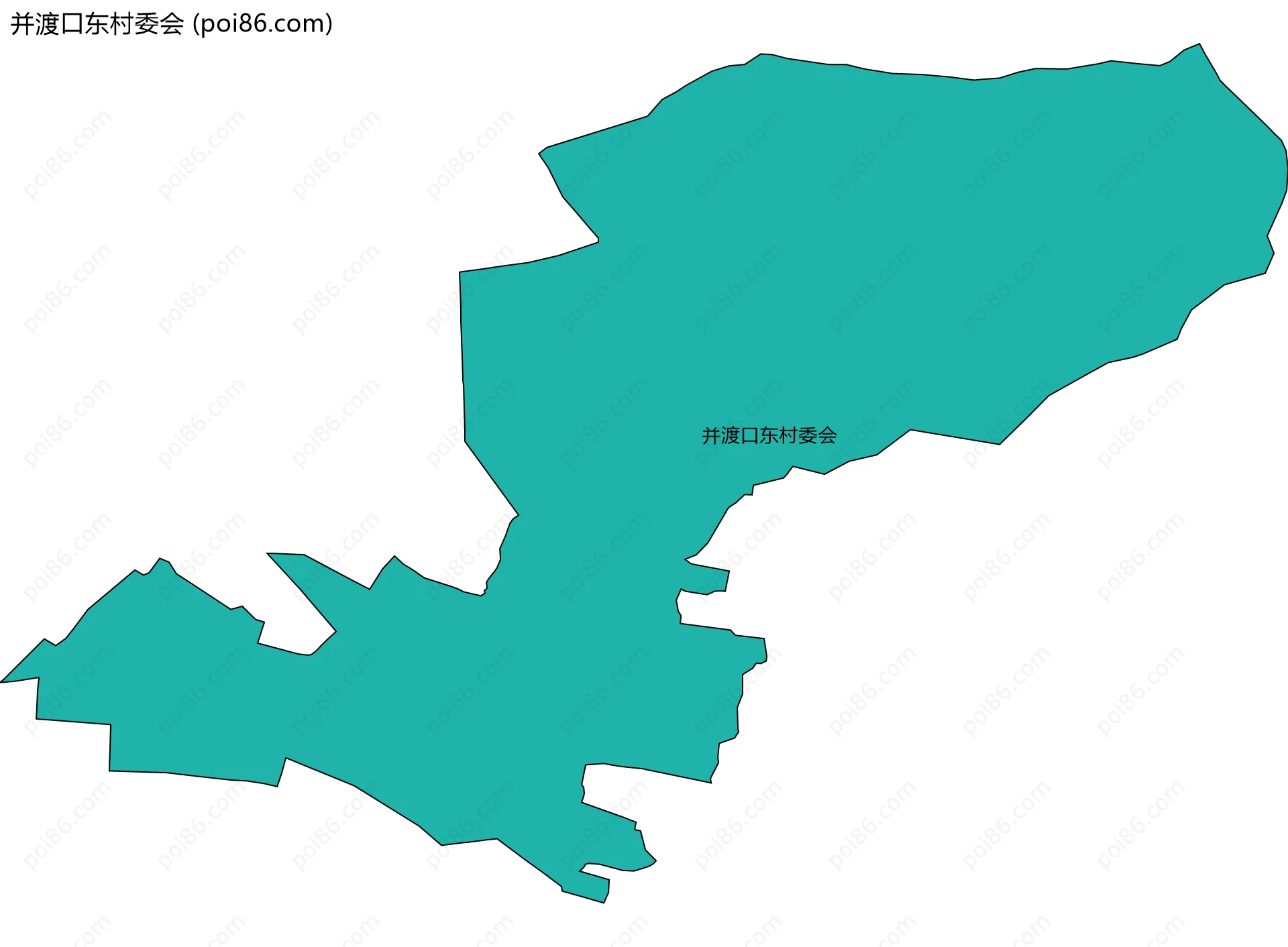 并渡口东村委会边界地图