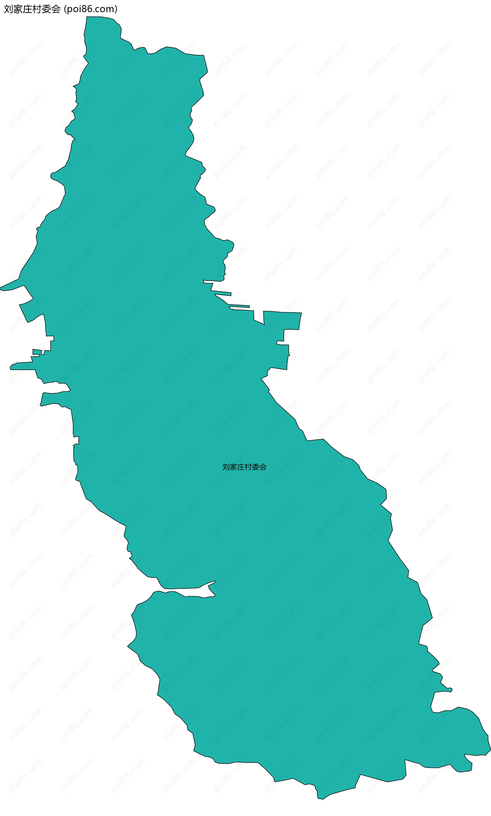 刘家庄村委会边界地图