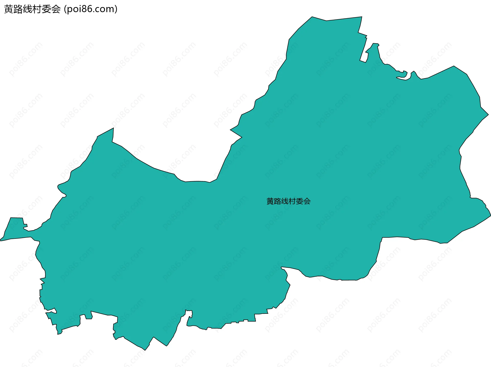 黄路线村委会边界地图