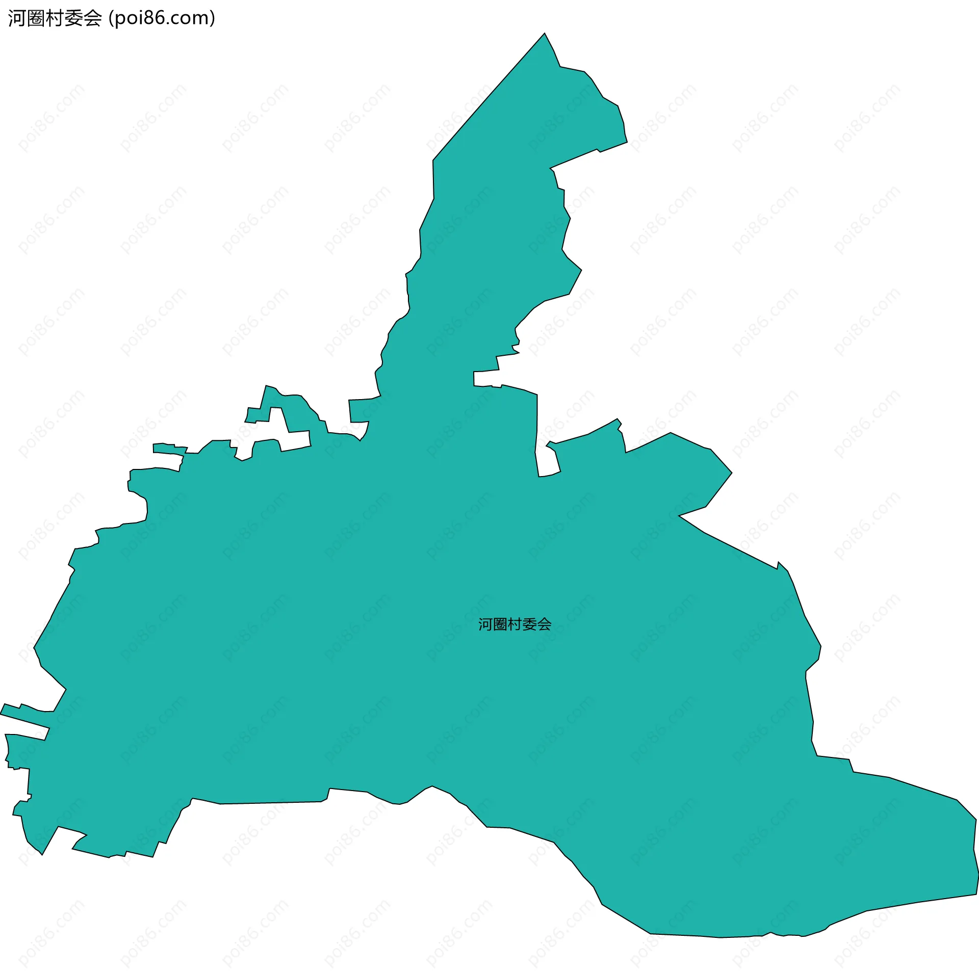 河圈村委会边界地图