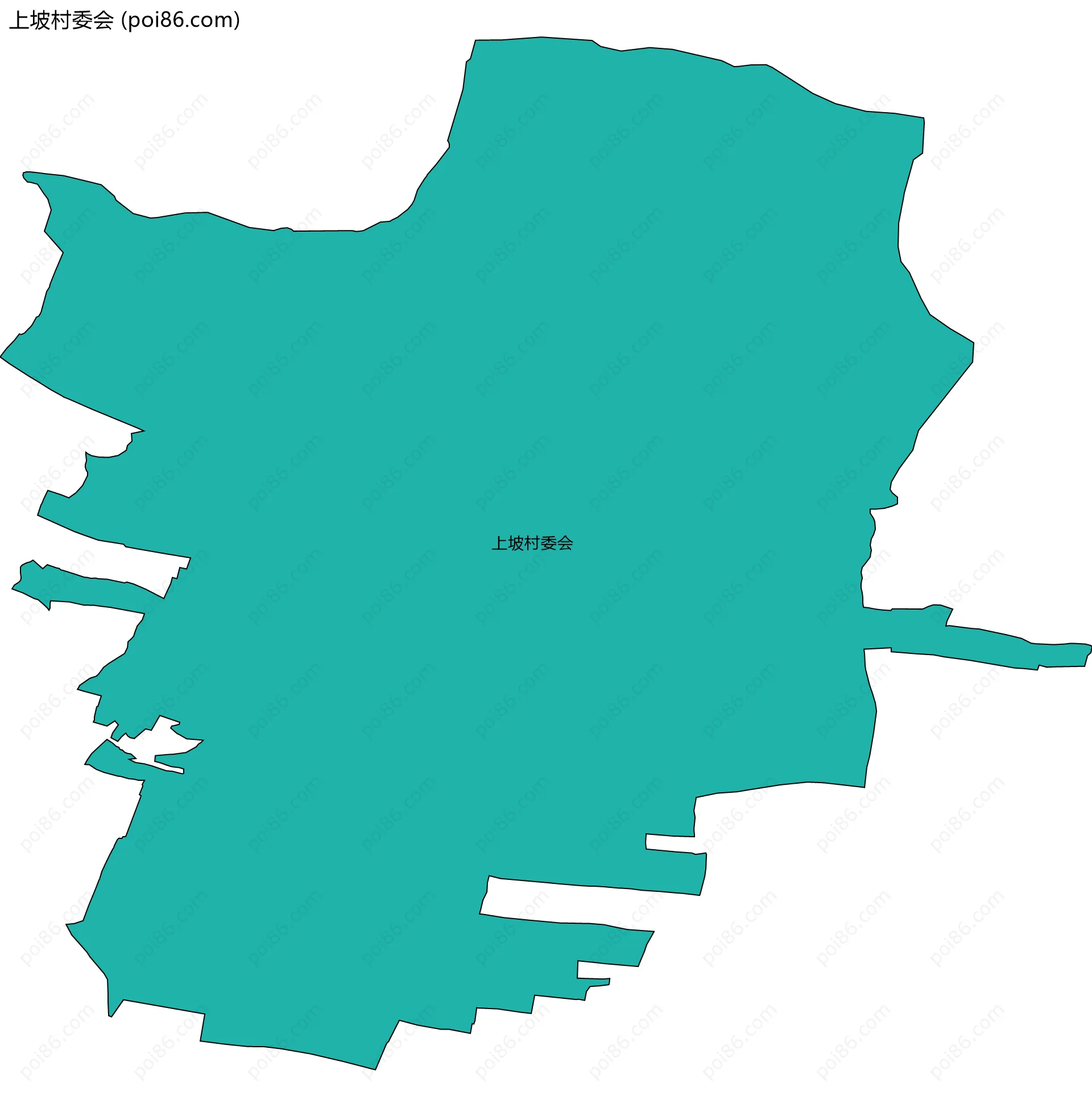 上坡村委会边界地图