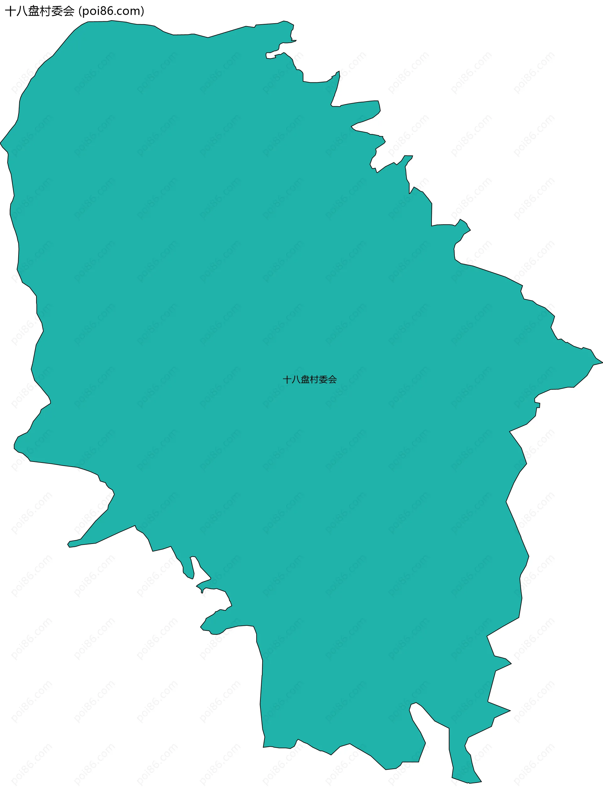 十八盘村委会边界地图