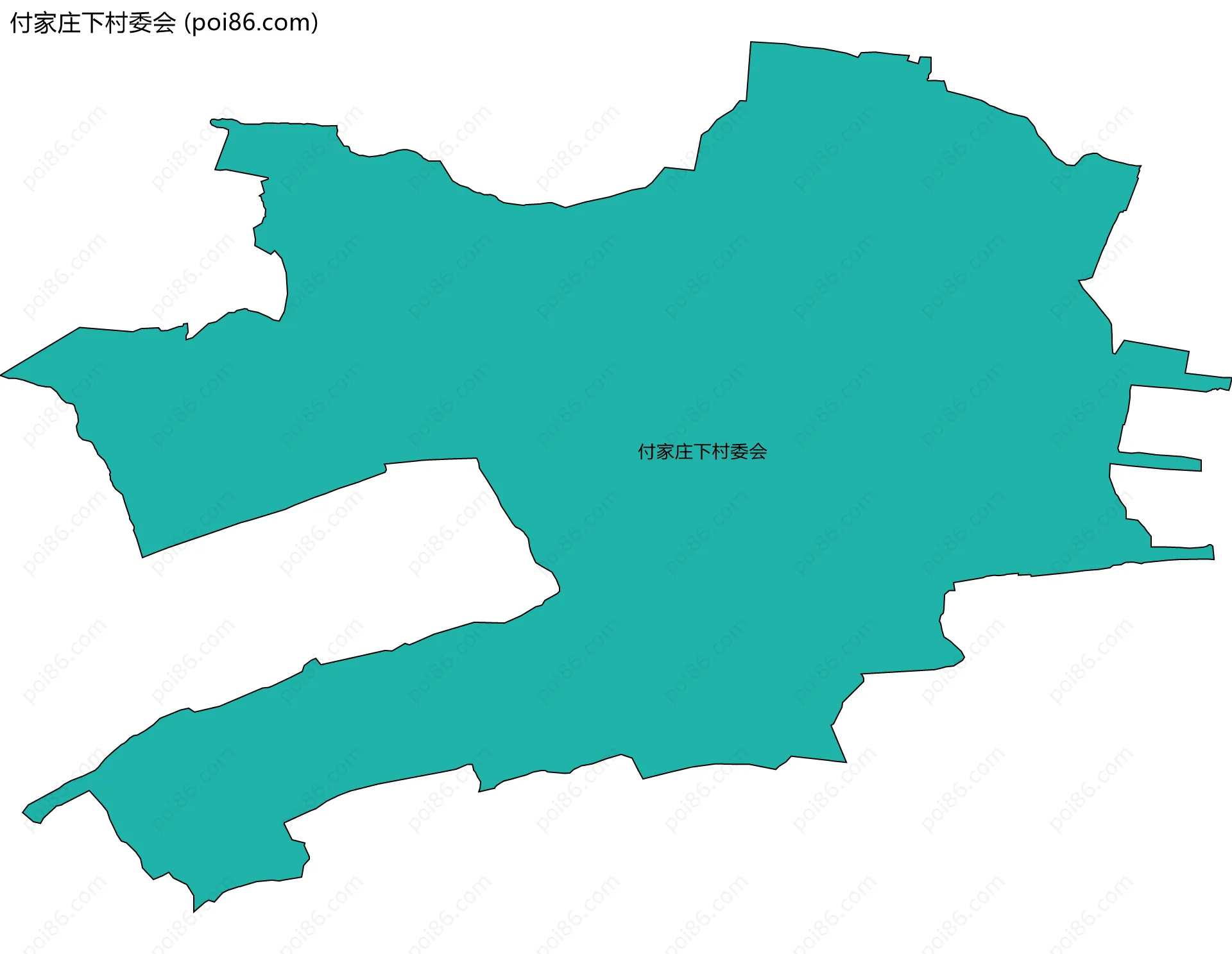 付家庄下村委会边界地图