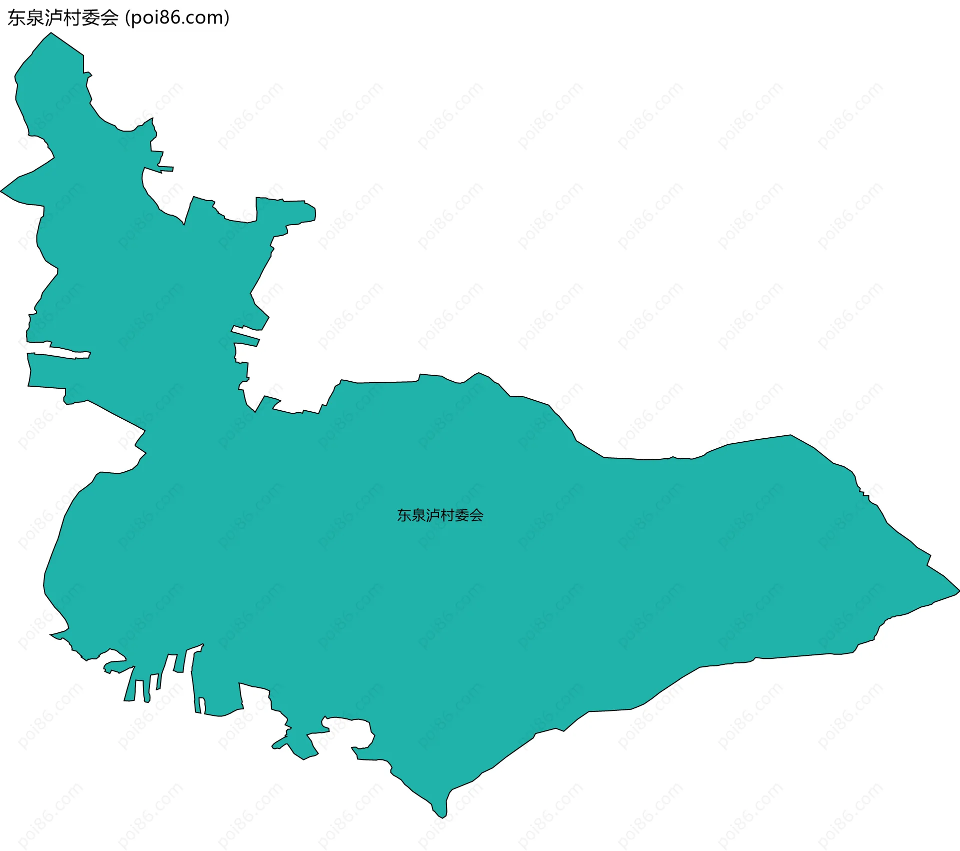 东泉泸村委会边界地图