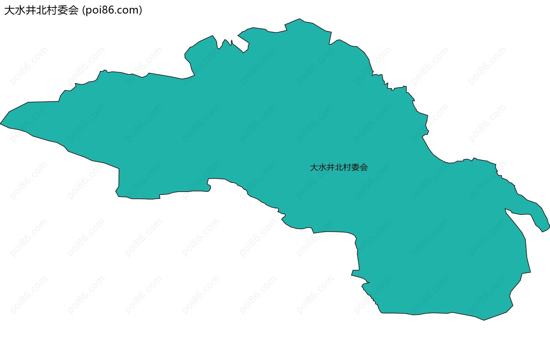 大水井北村委会边界地图