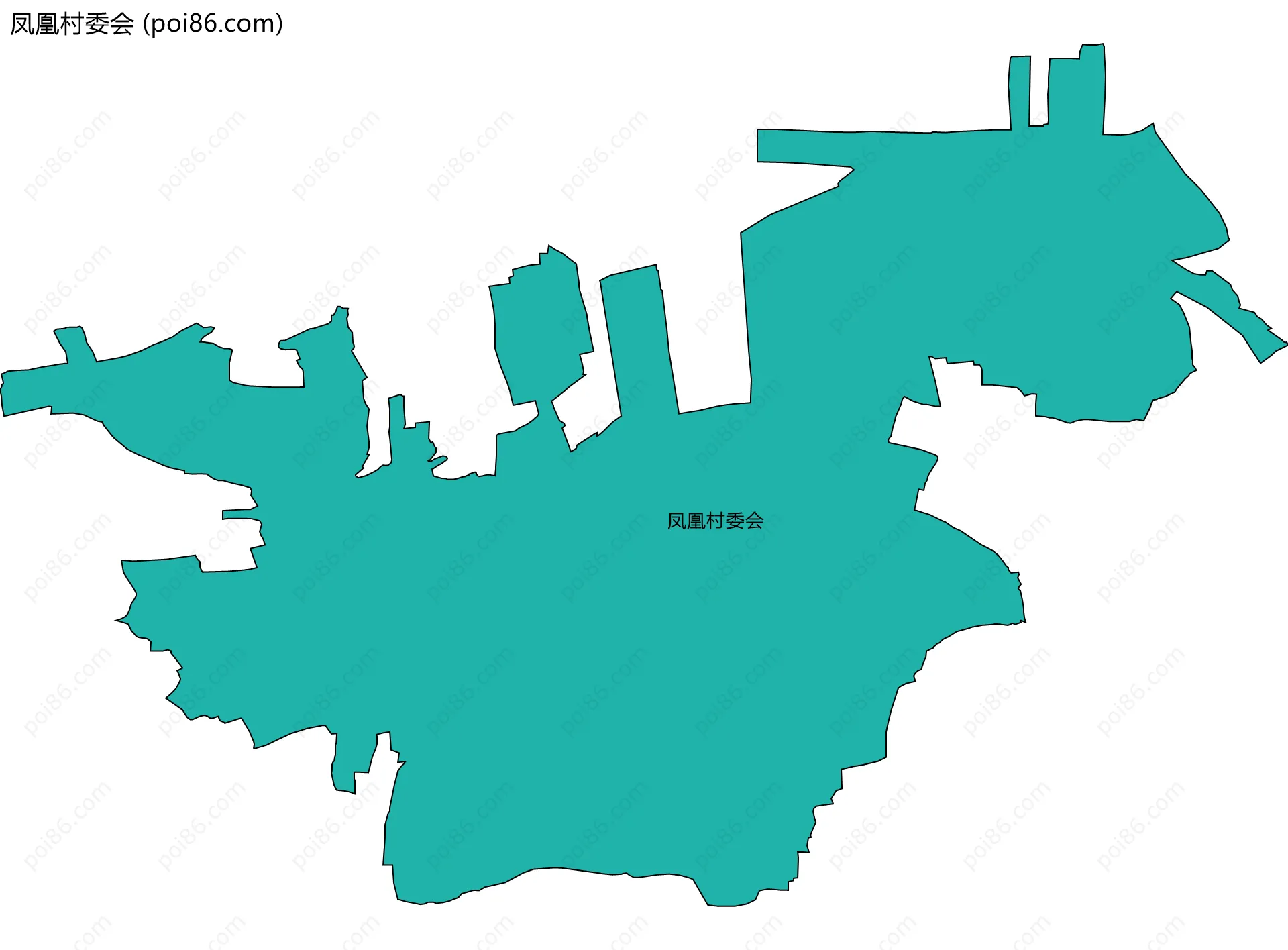 凤凰村委会边界地图