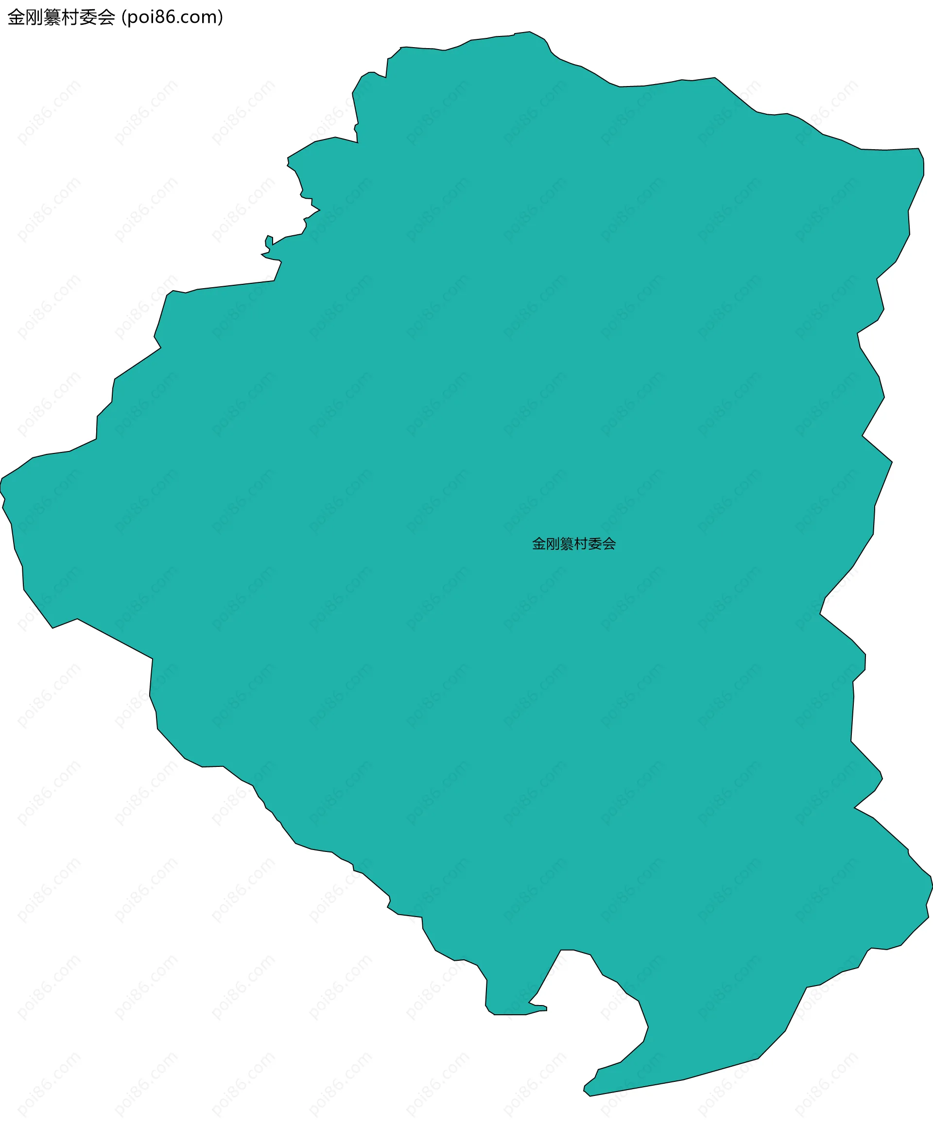金刚纂村委会边界地图