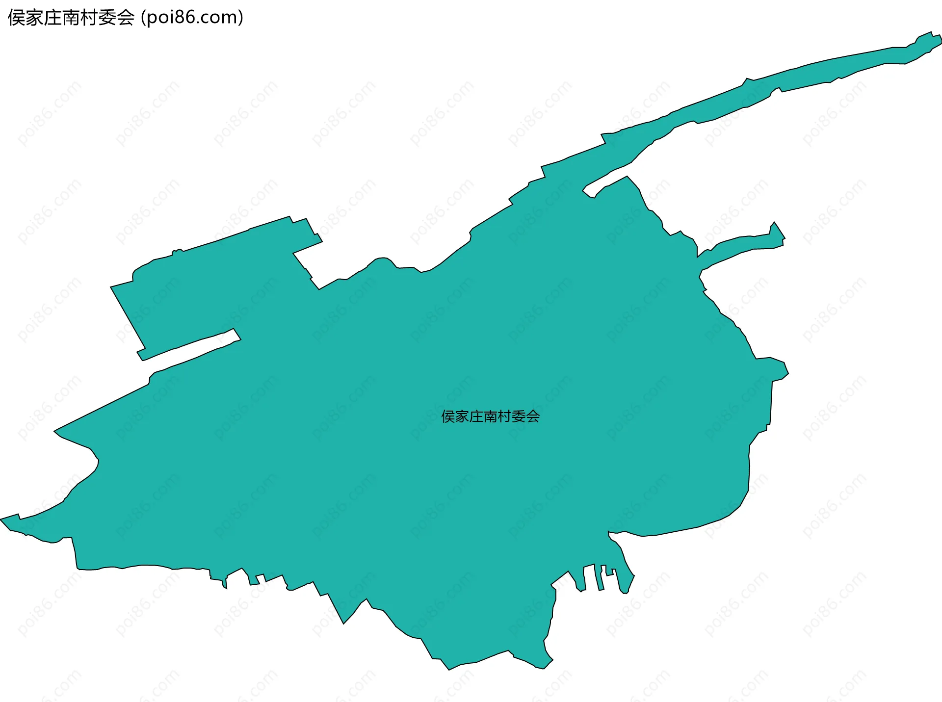 侯家庄南村委会边界地图