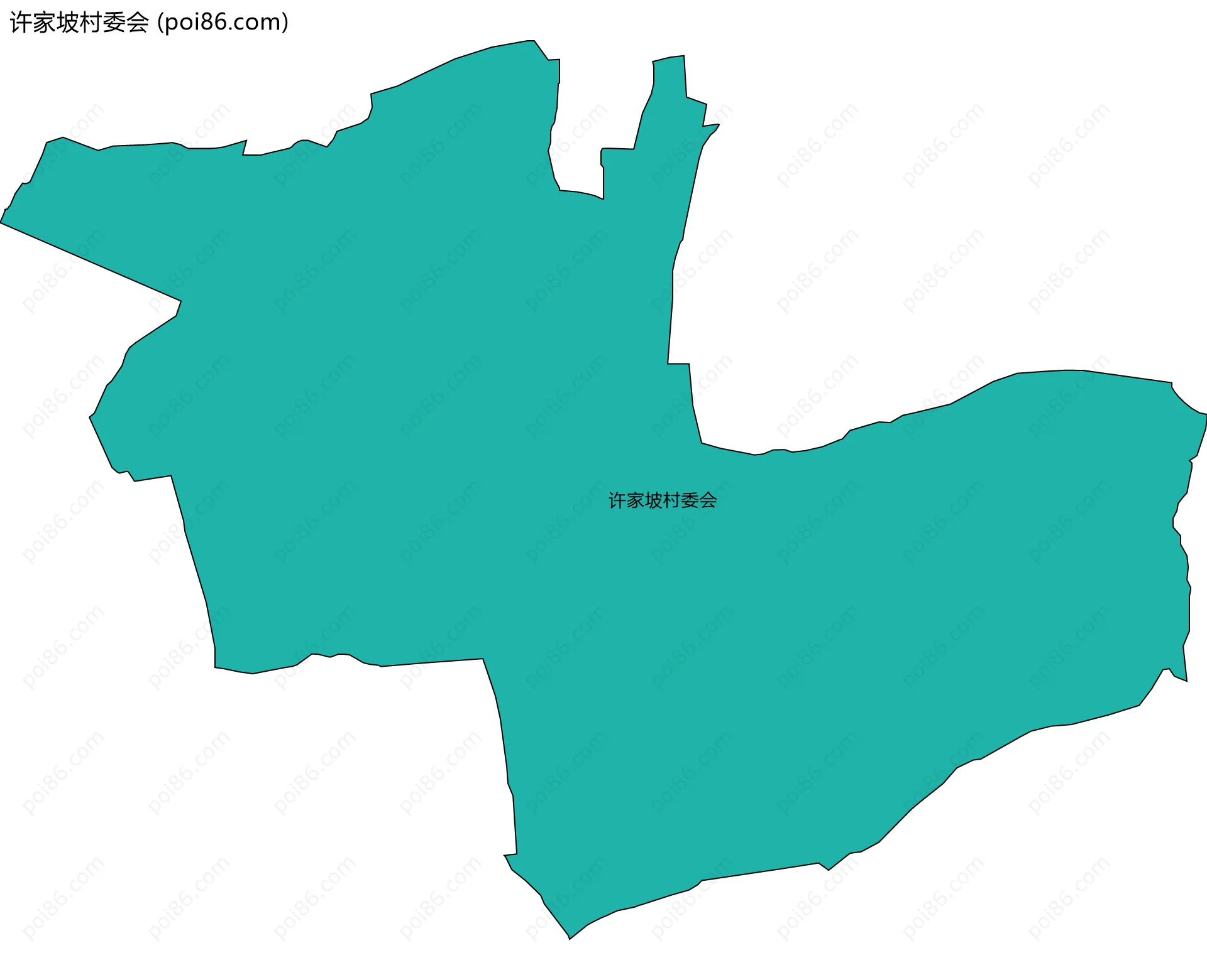 许家坡村委会边界地图