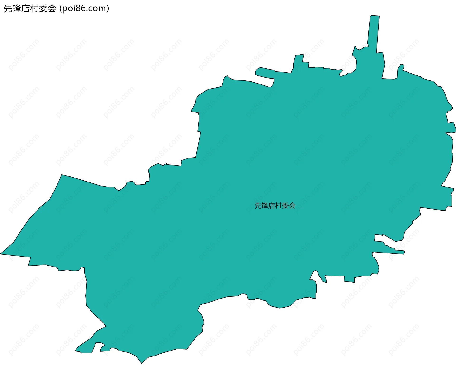 先锋店村委会边界地图
