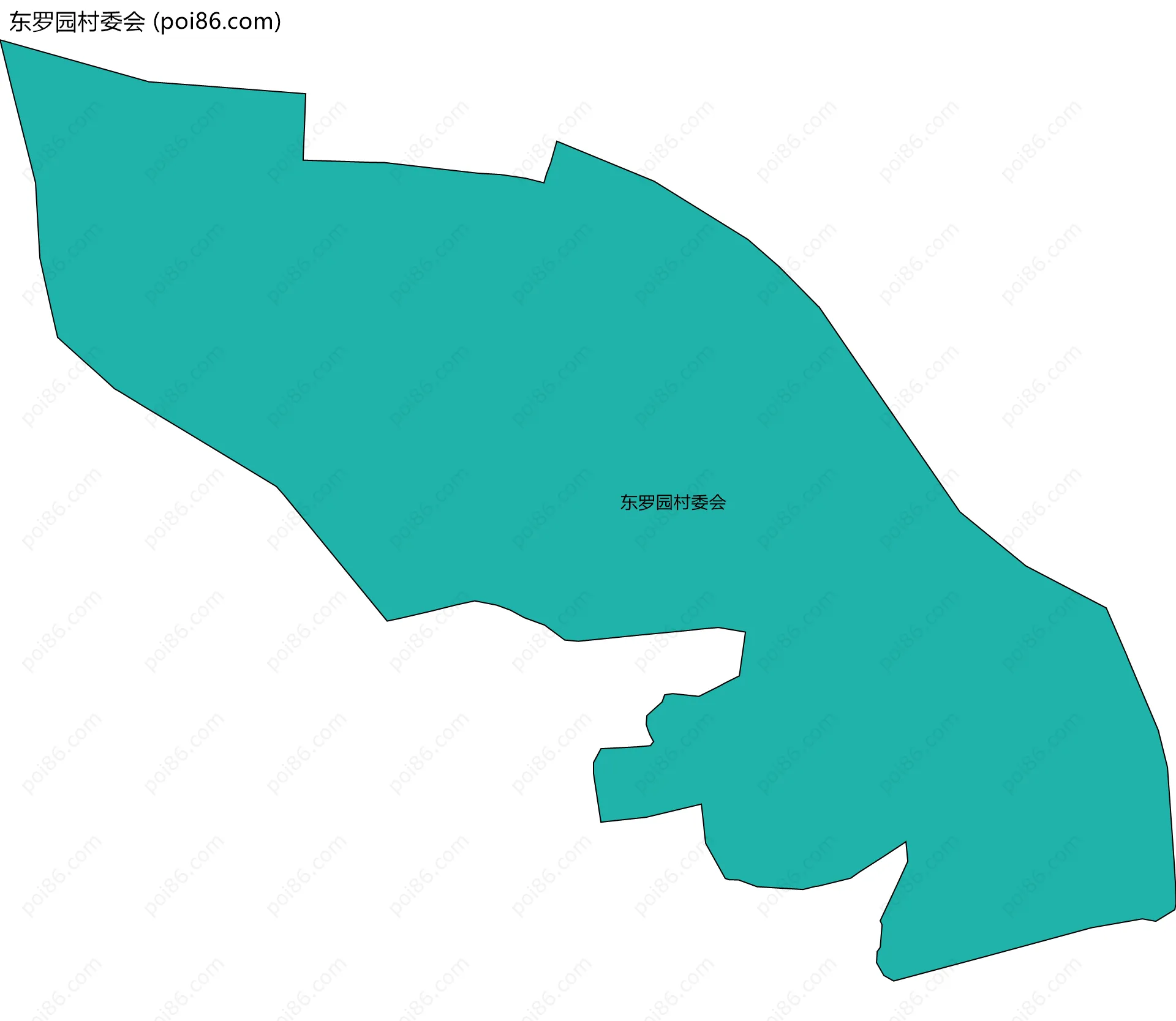 东罗园村委会边界地图