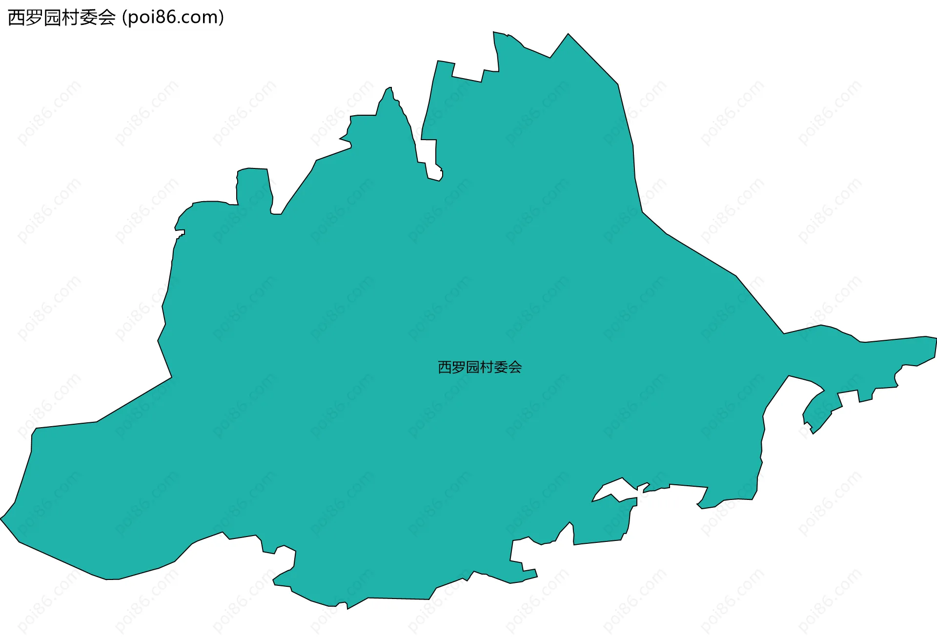 西罗园村委会边界地图