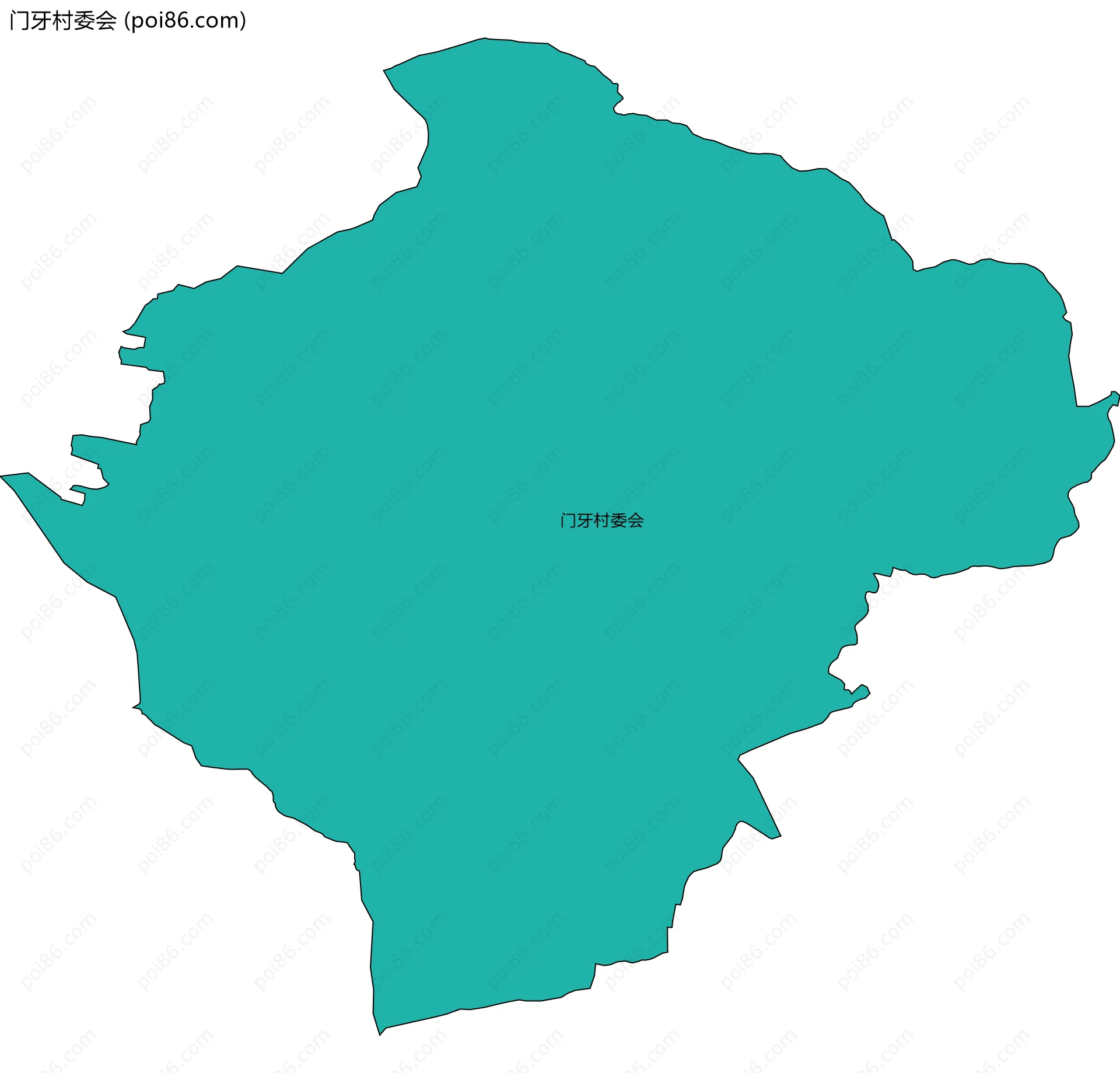 门牙村委会边界地图