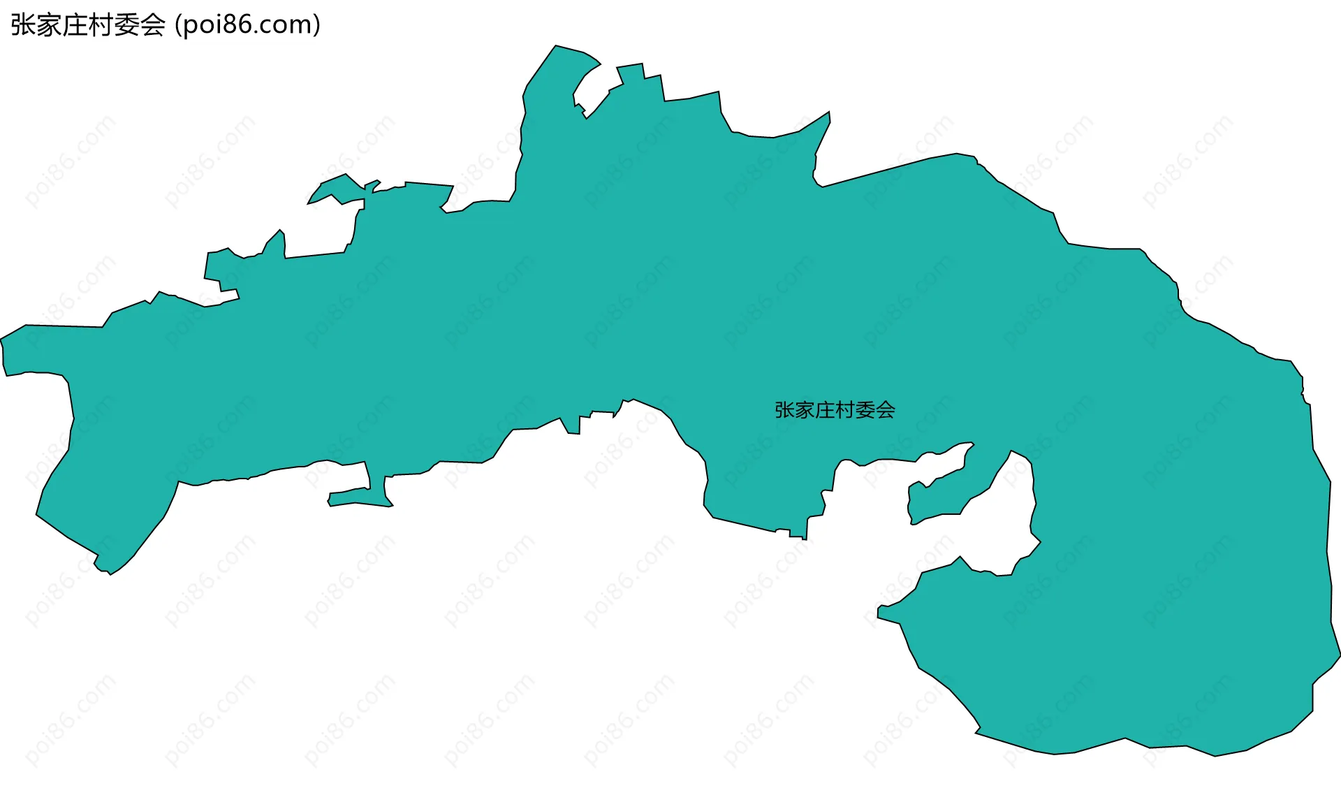 张家庄村委会边界地图