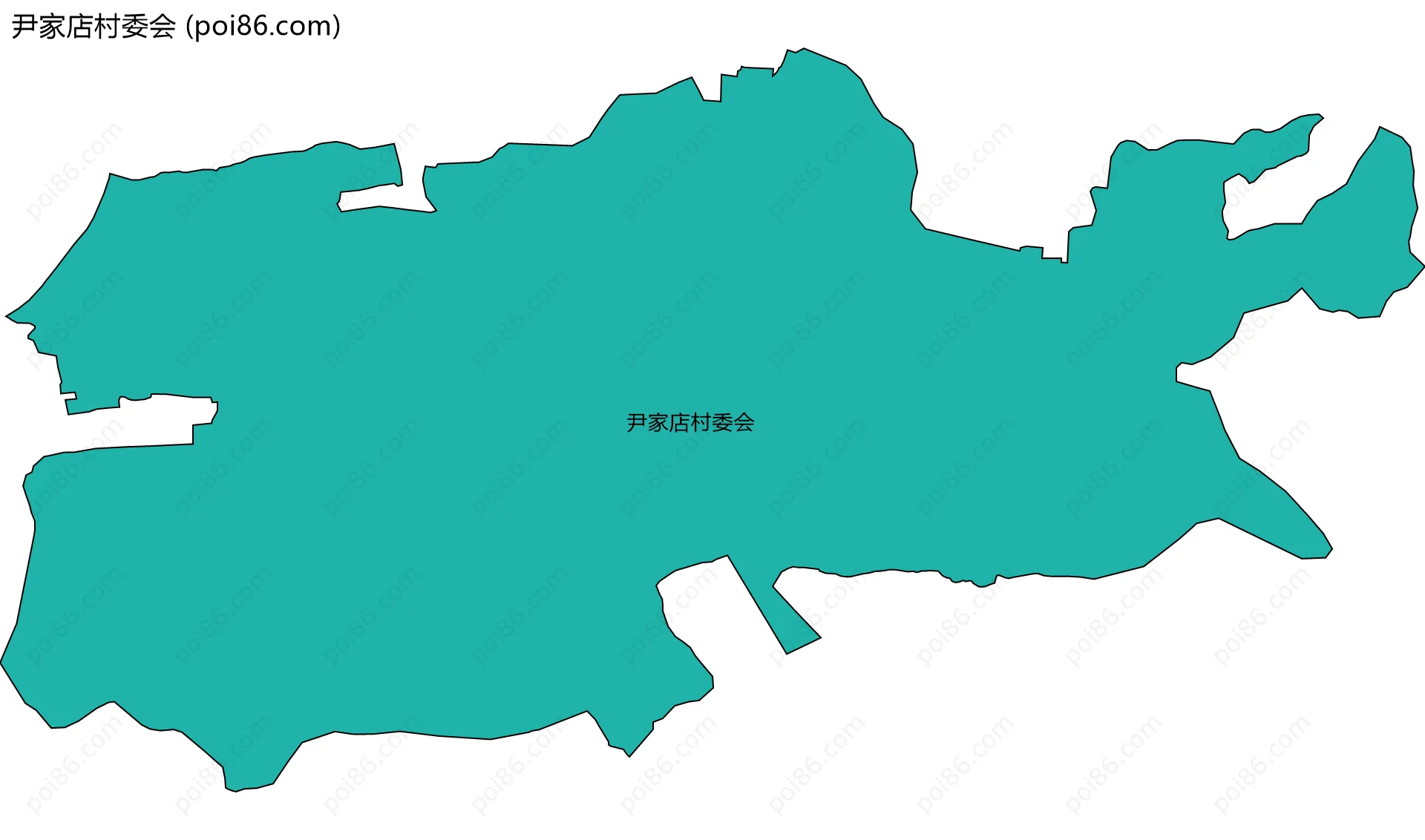 尹家店村委会边界地图