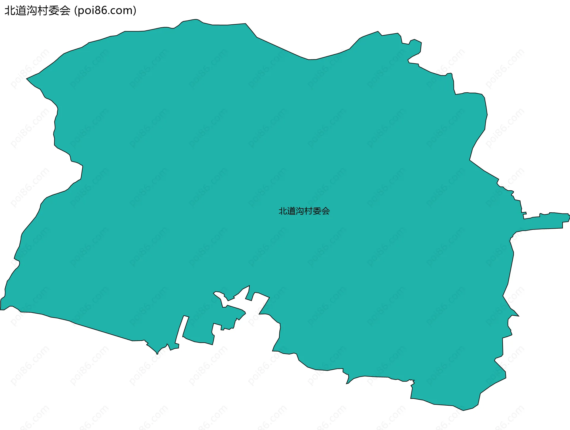 北道沟村委会边界地图