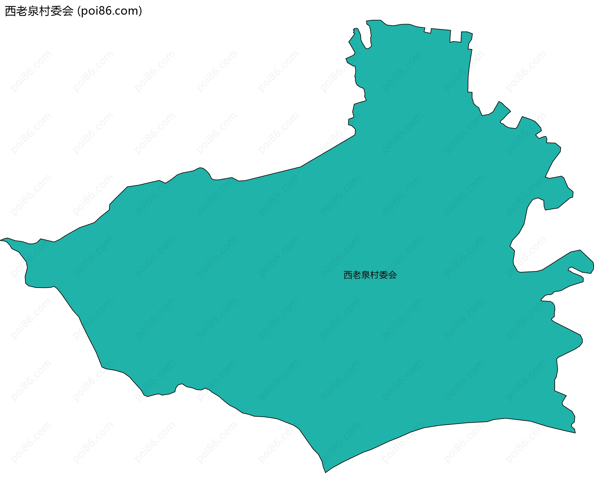 西老泉村委会边界地图