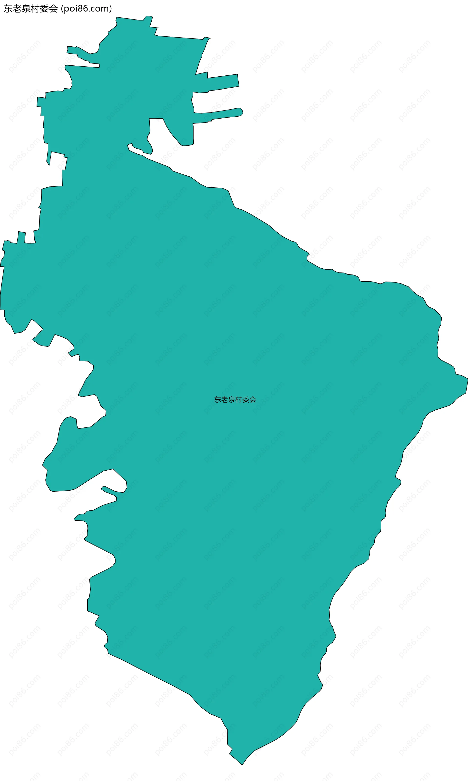 东老泉村委会边界地图