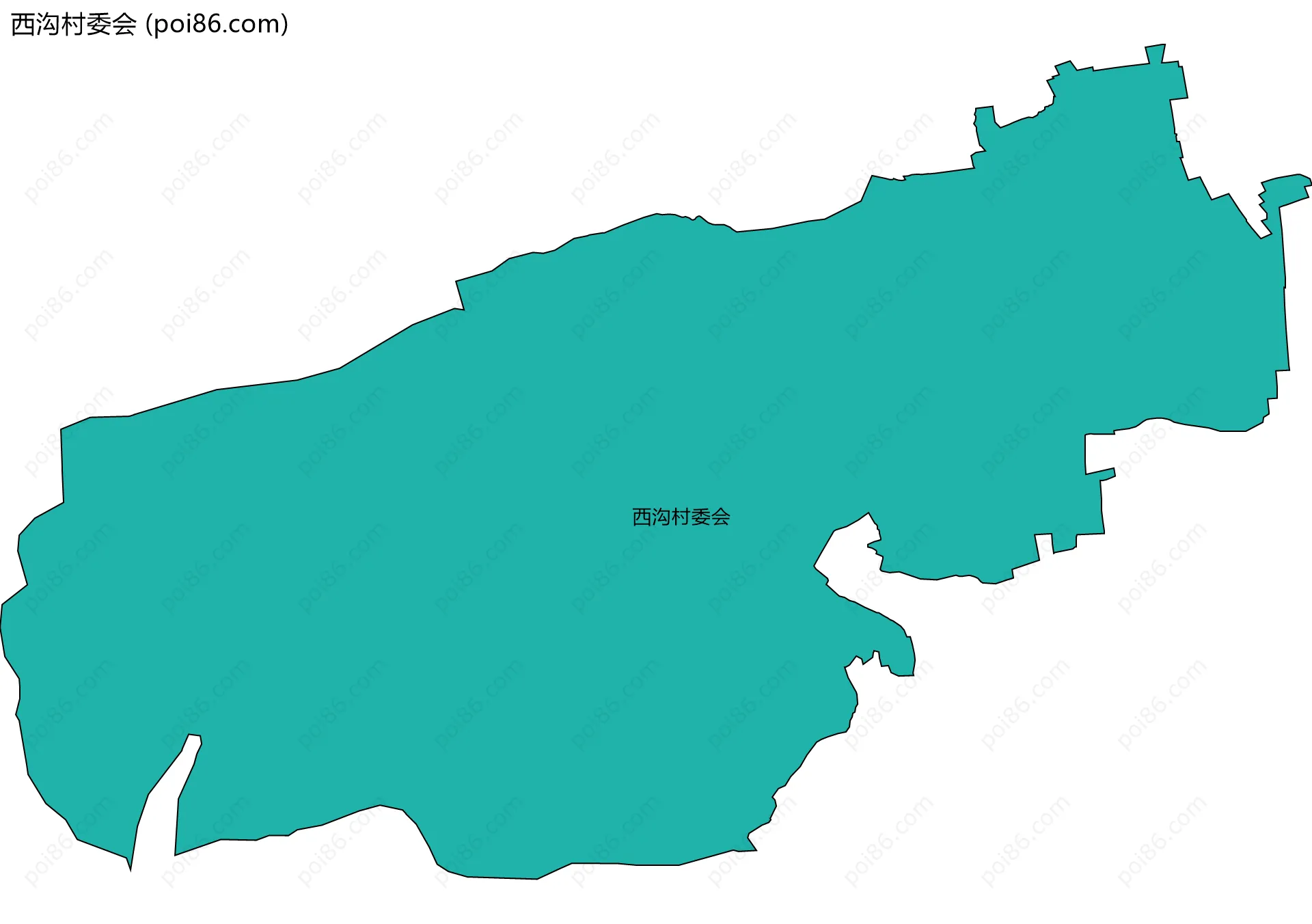 西沟村委会边界地图