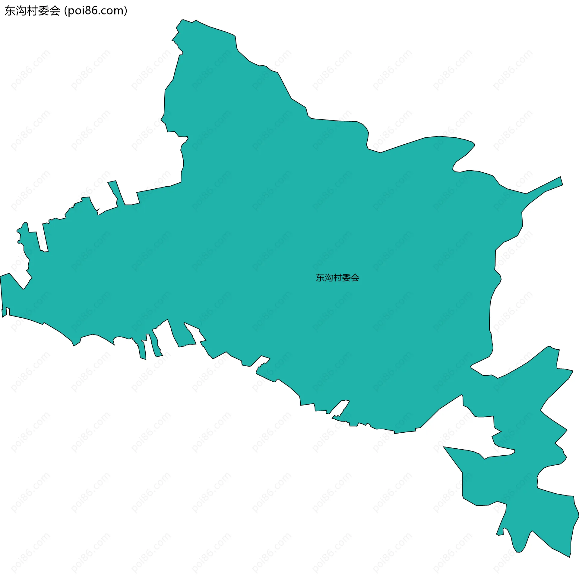 东沟村委会边界地图