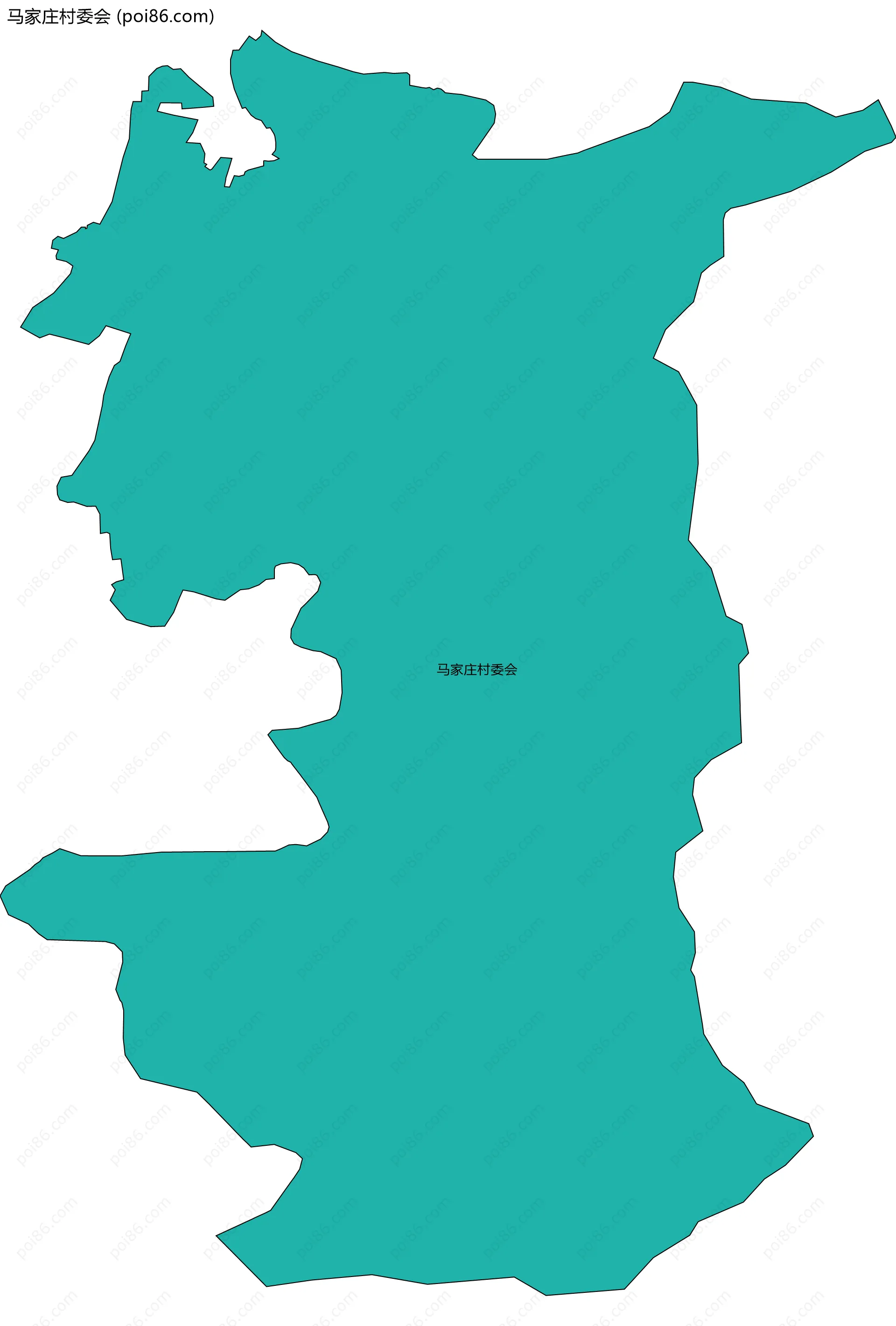 马家庄村委会边界地图