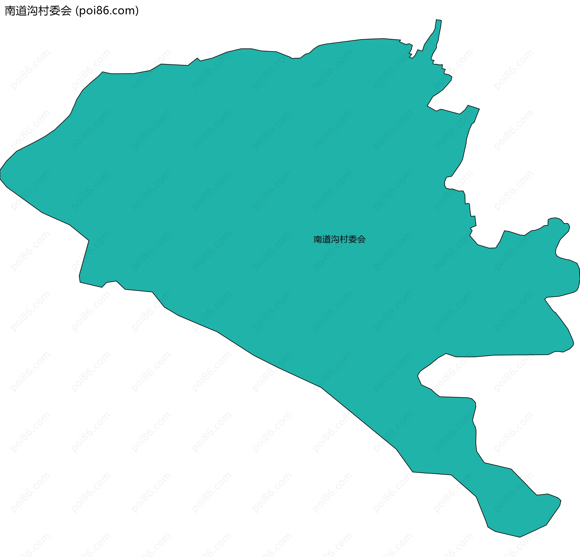 南道沟村委会边界地图