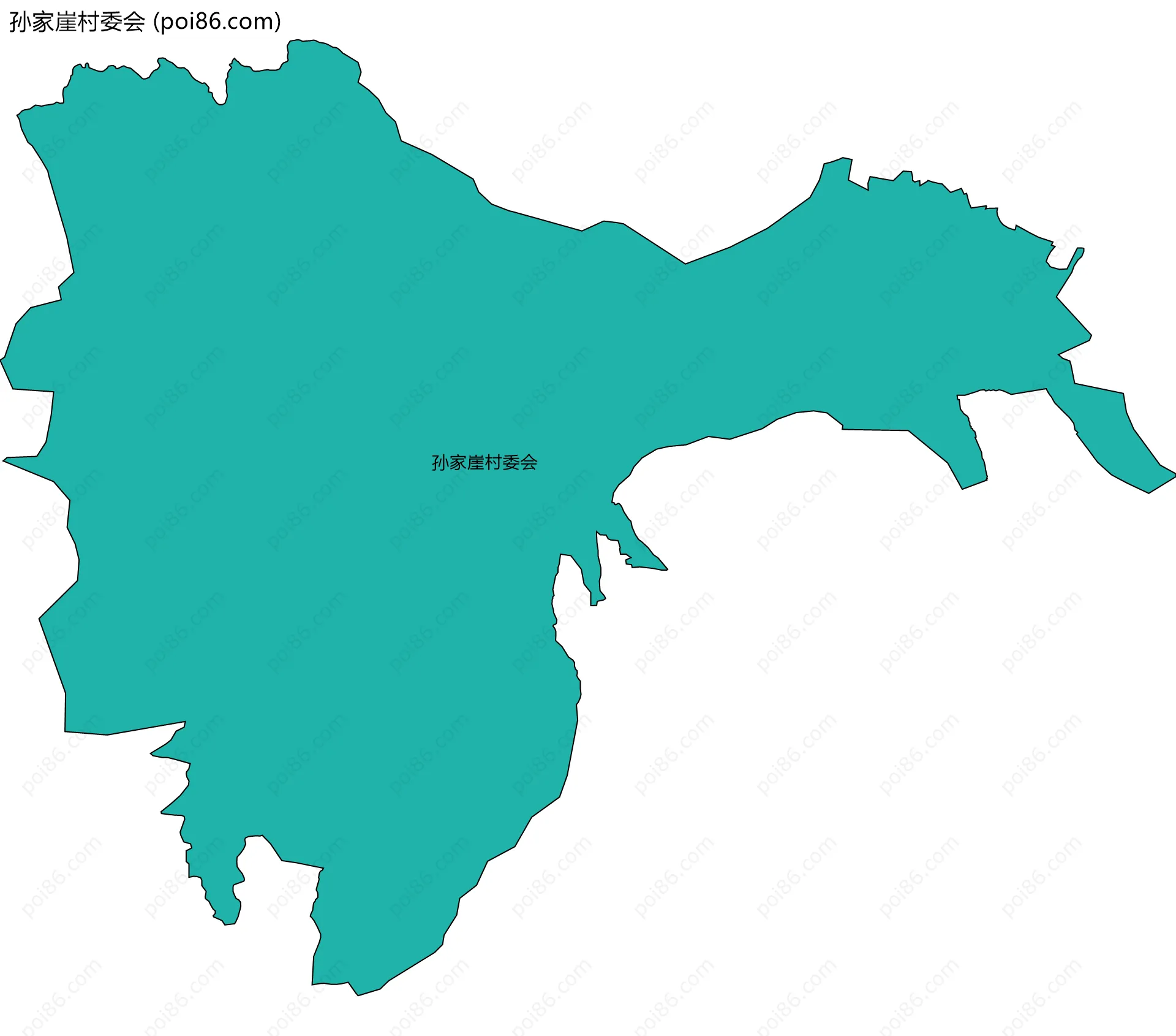 孙家崖村委会边界地图
