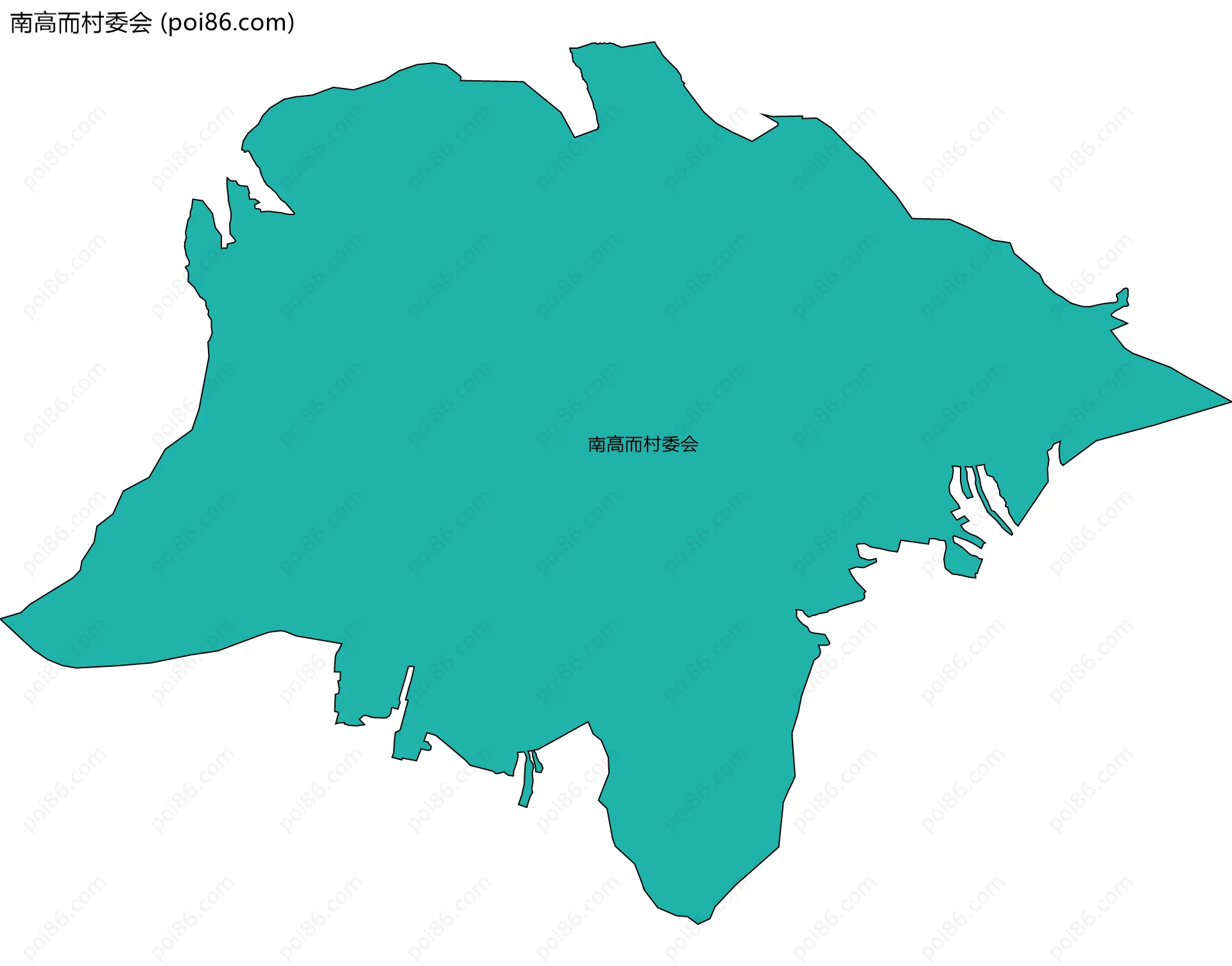 南高而村委会边界地图