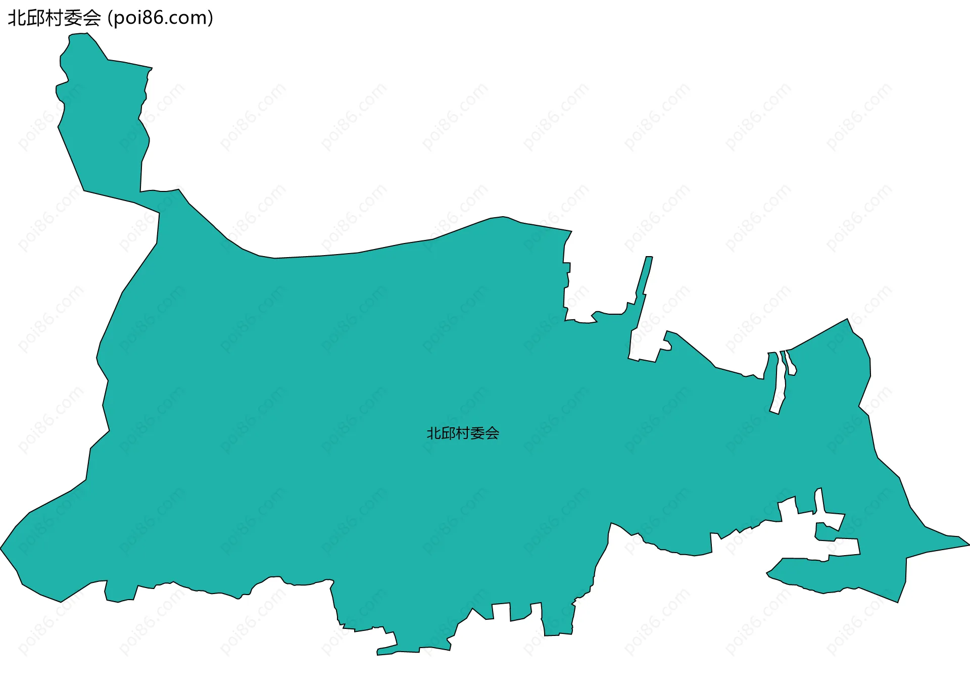 北邱村委会边界地图