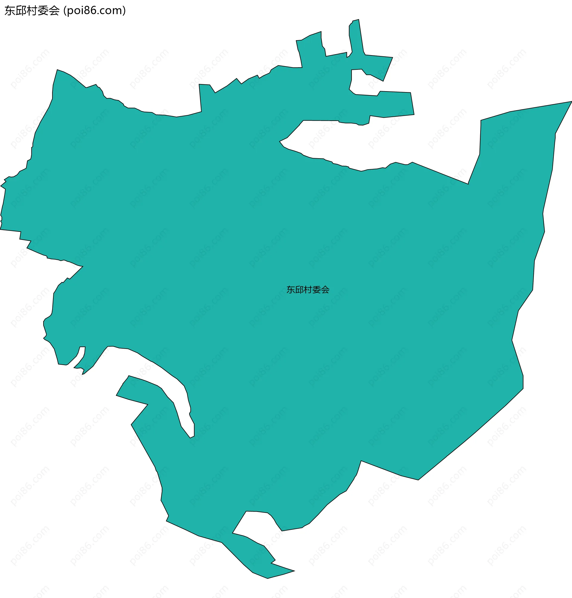 东邱村委会边界地图
