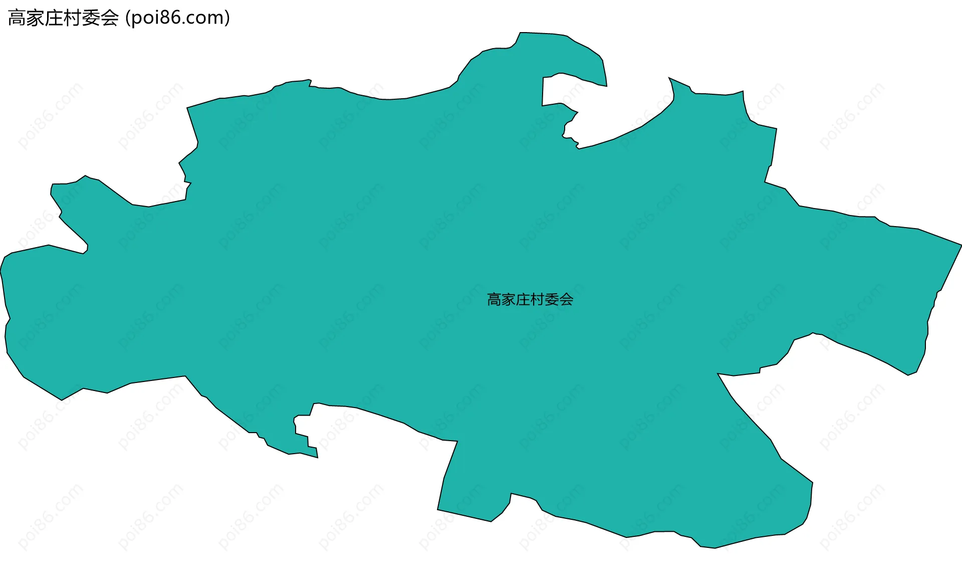 高家庄村委会边界地图