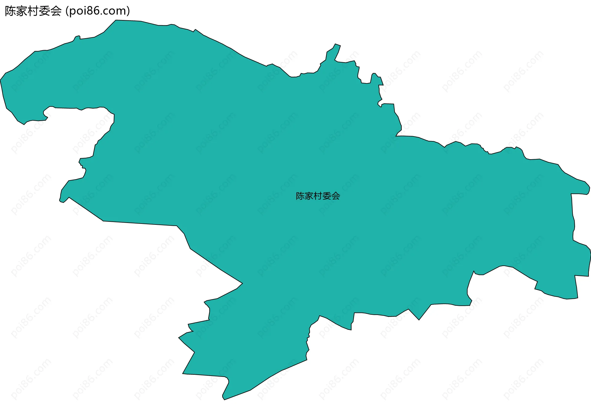 陈家村委会边界地图
