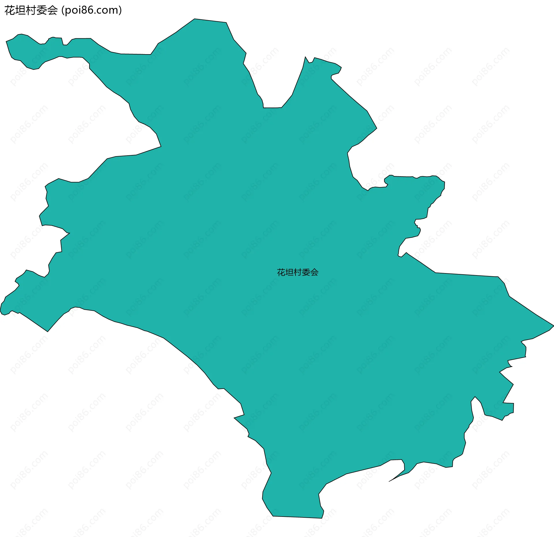 花坦村委会边界地图