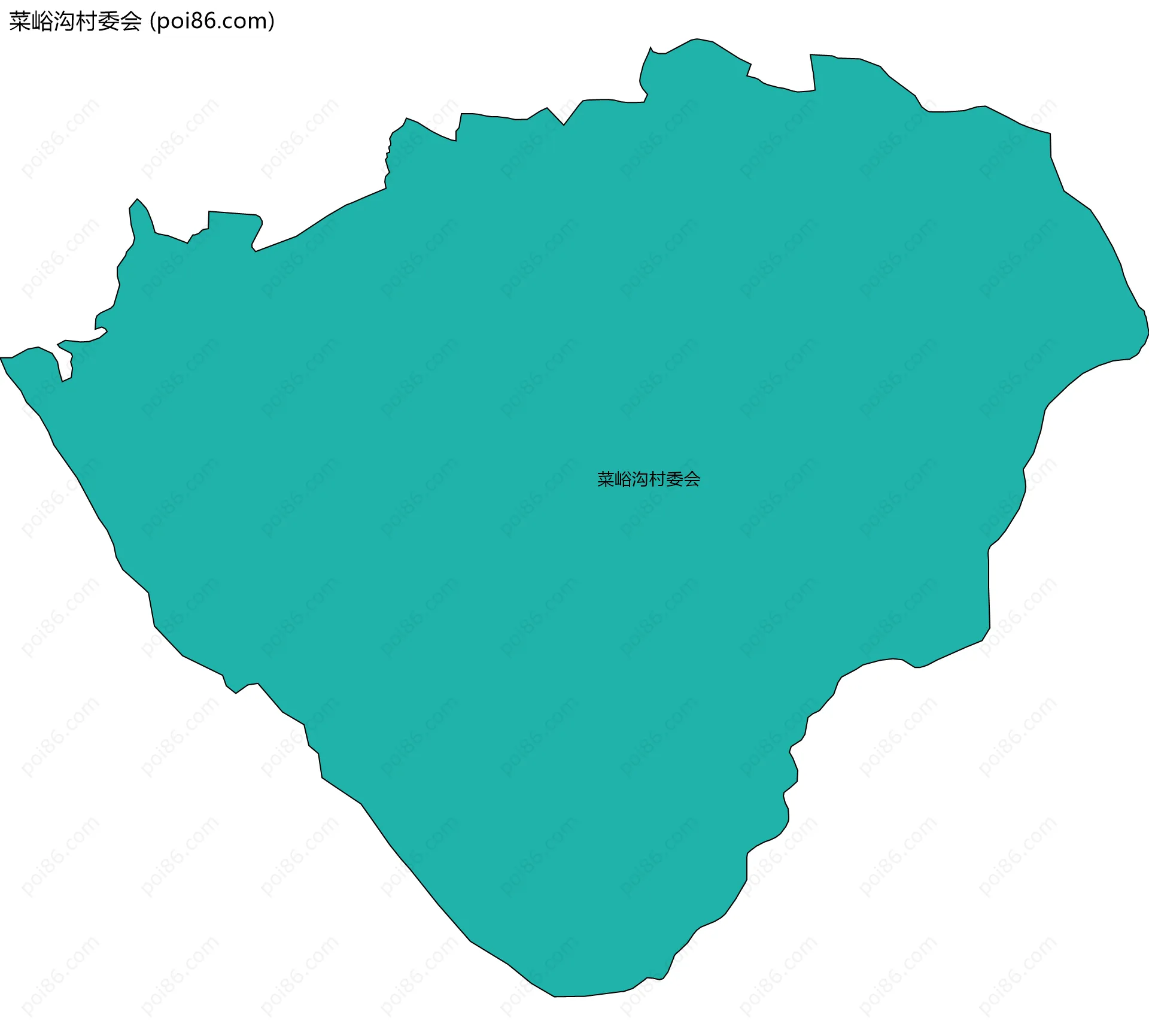 菜峪沟村委会边界地图