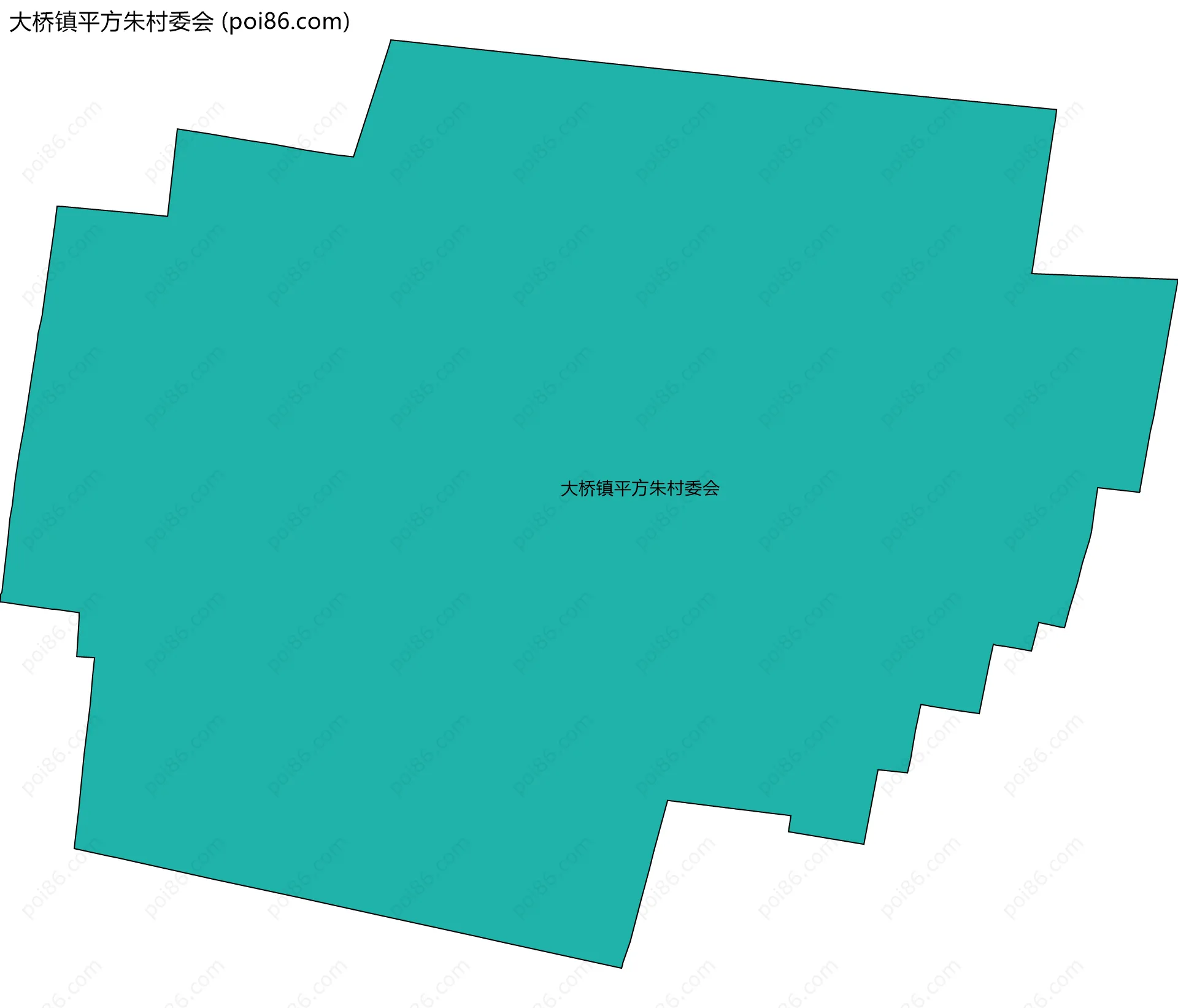 大桥镇平方朱村委会边界地图